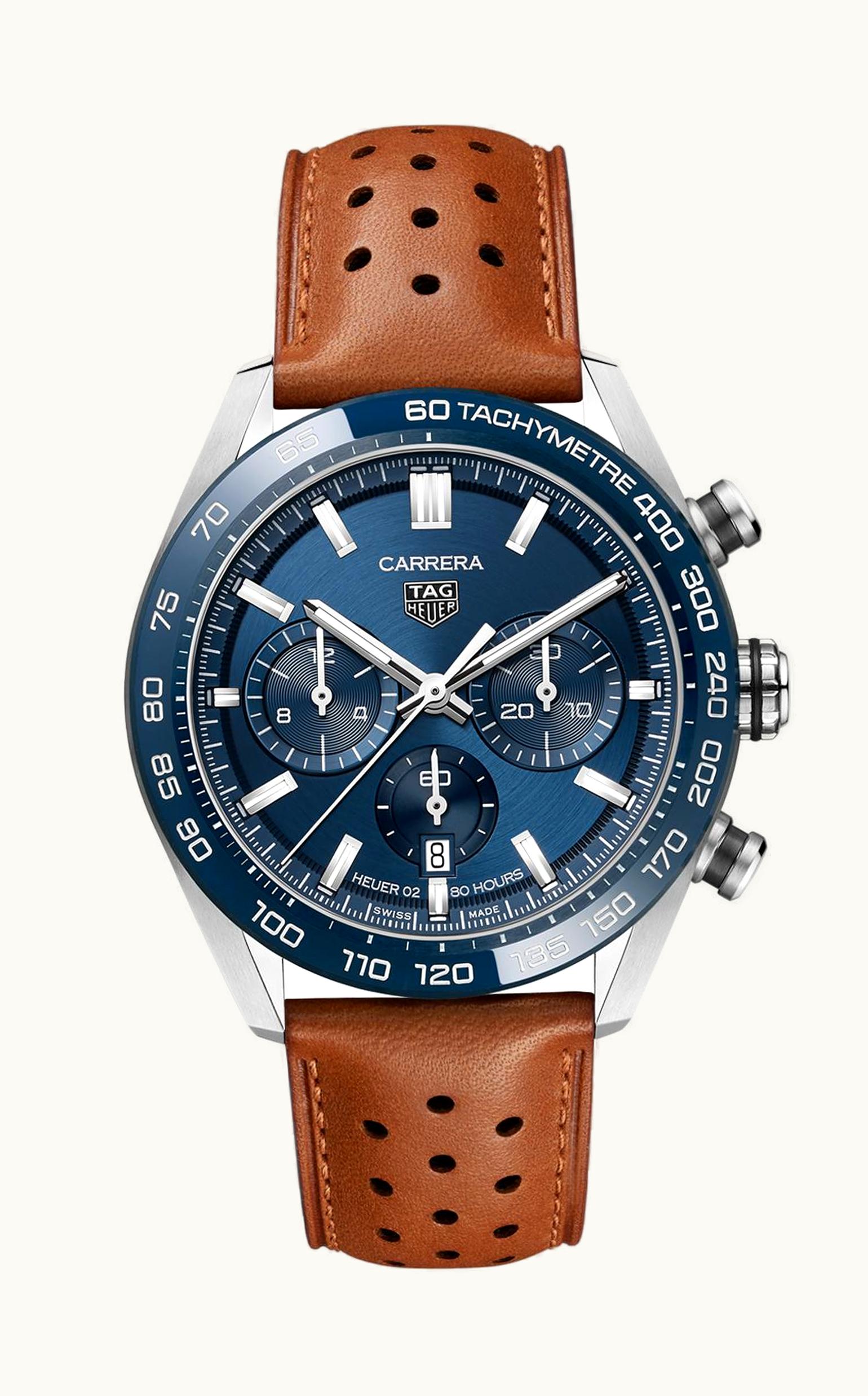 TAG Heuer Carrera Calibre Heuer 02 44 Stainless Steel / Blue