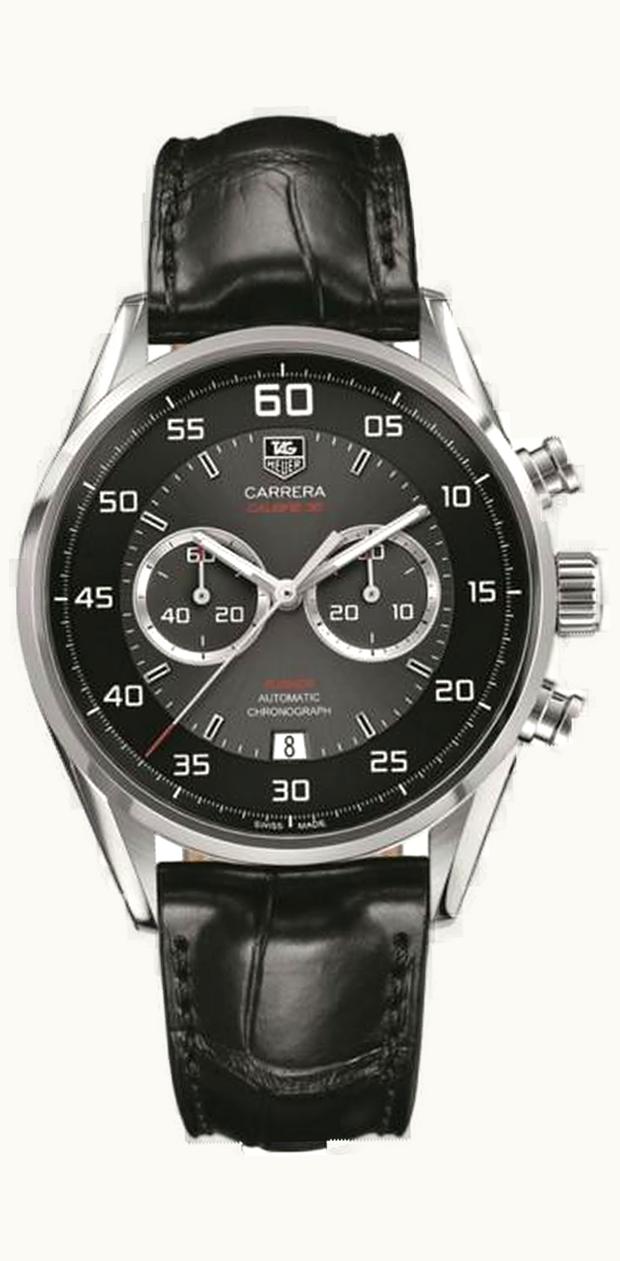 TAG Heuer Carrera Calibre 36 Flyback Stainless Steel / Grey / Alligator