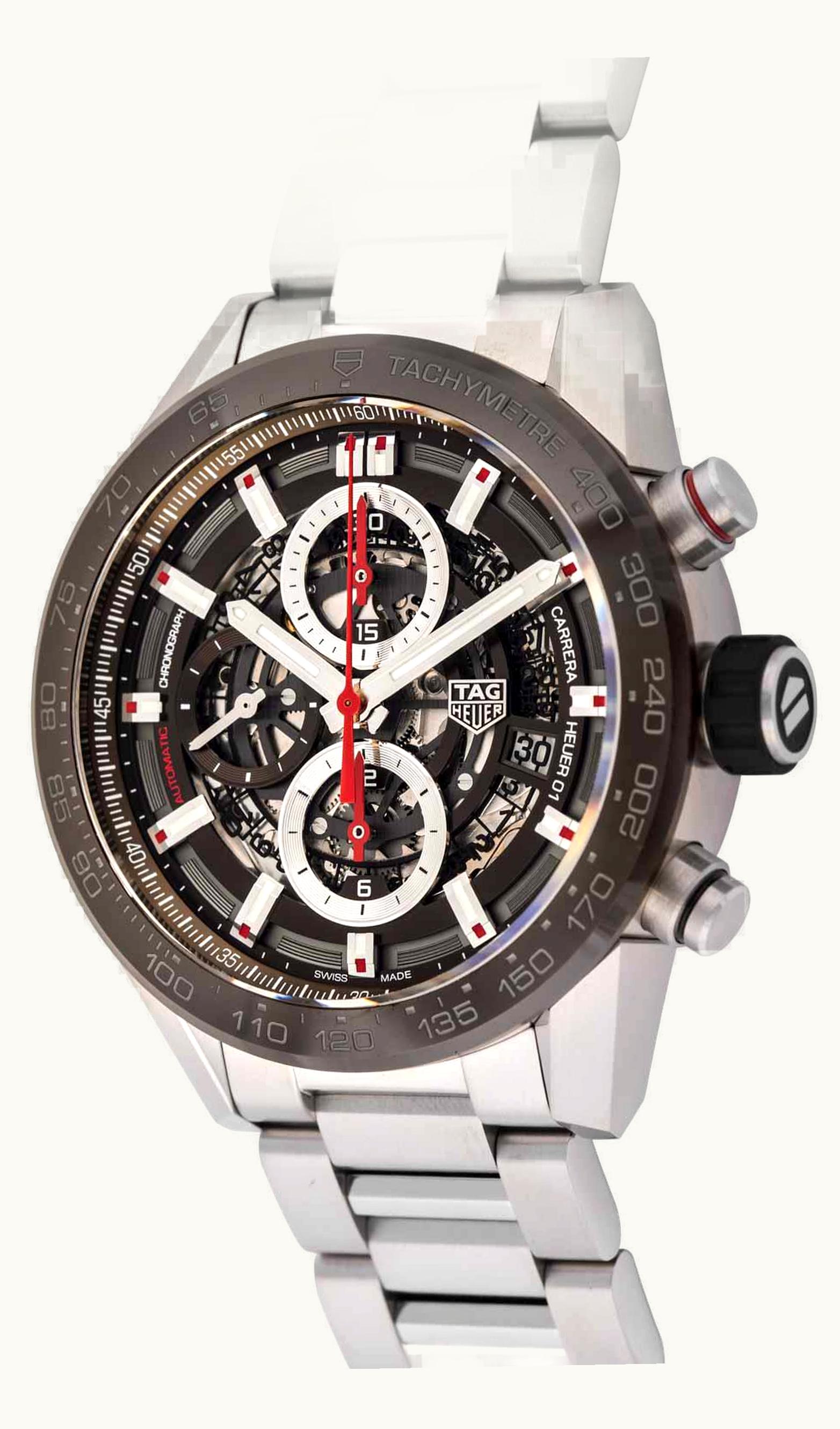 TAG Heuer Carrerra Calibre Heuer 01 43 Stainless Steel / Diamond / Skeleton / Bracelet