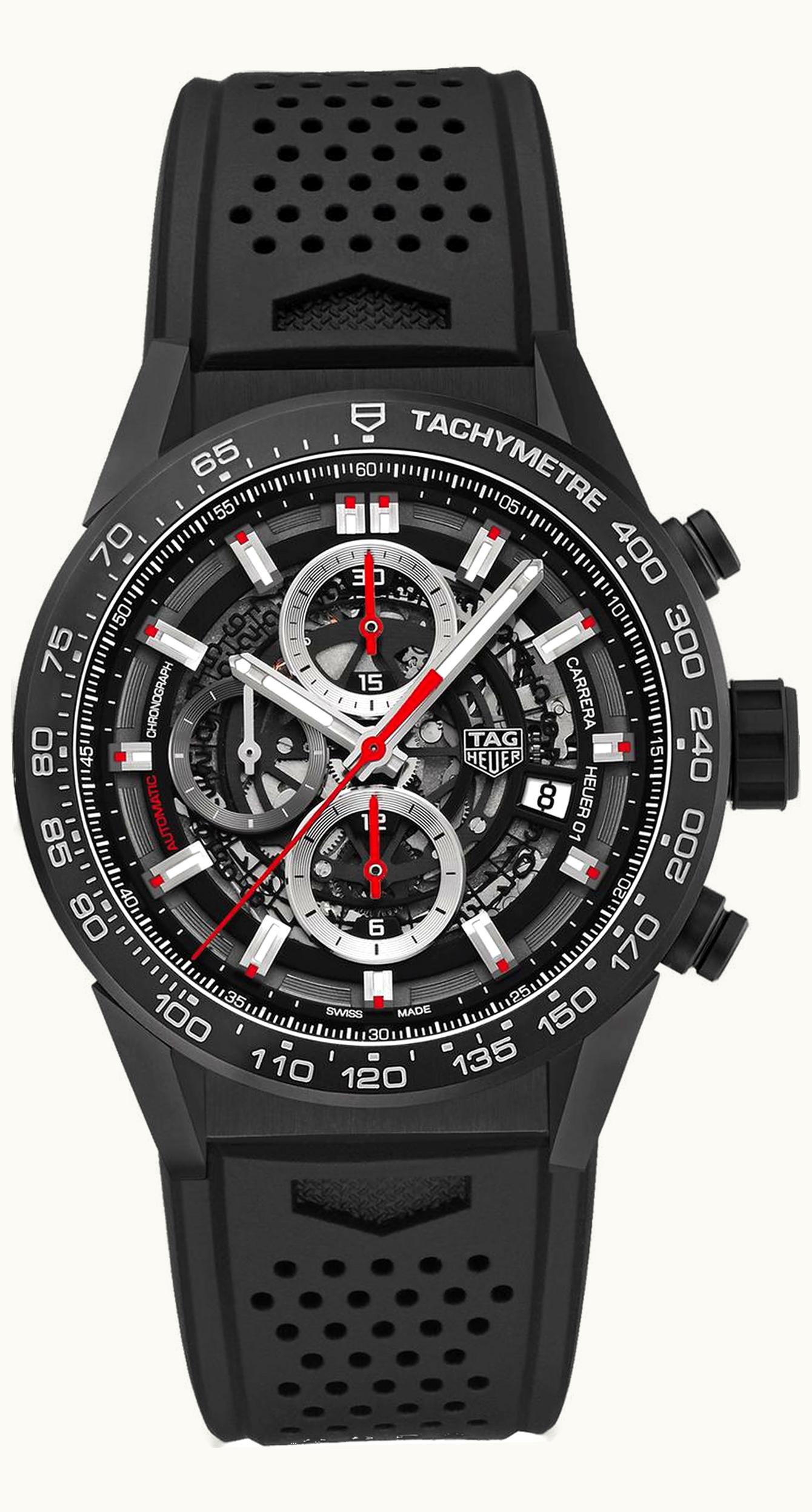 TAG Heuer Carrera Calibre Heuer 01 43 Black Ceramic / Stainless Steel / Rubber