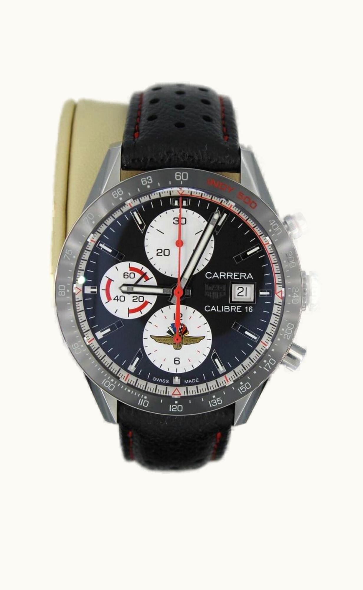 TAG Heuer Carrera Calibre 16 41 Stainless Steel / Black Retro / Indy 500