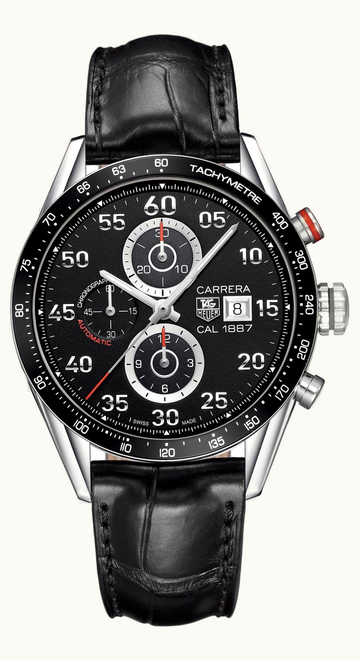 TAG Heuer Carrera Calibre 1887 43 Stainless Steel / Black / Alligator