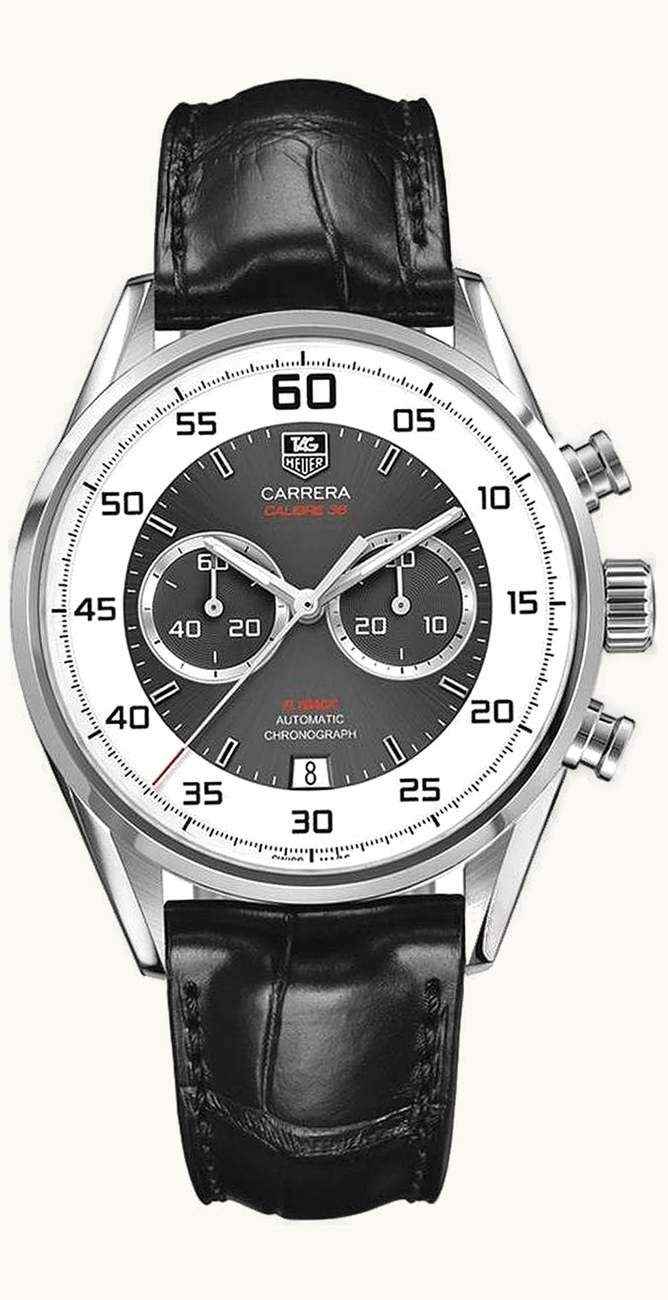 TAG Heuer Carrera Calibre 36 Flyback Stainless Steel / Grey / Alligator