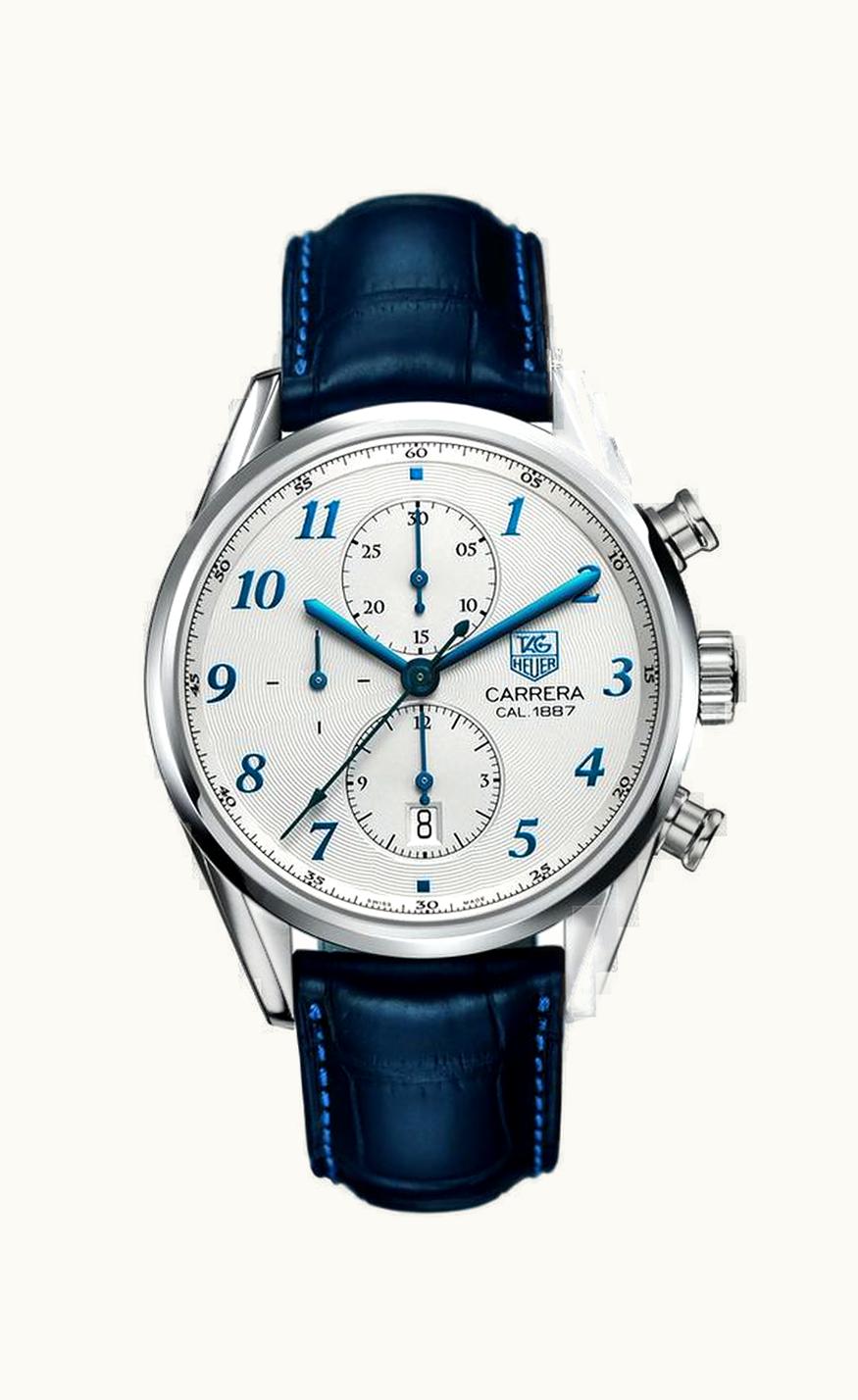 TAG Heuer Carrera Calibre 1887 41 Stainless Steel / Silver - Heritage / Alligator