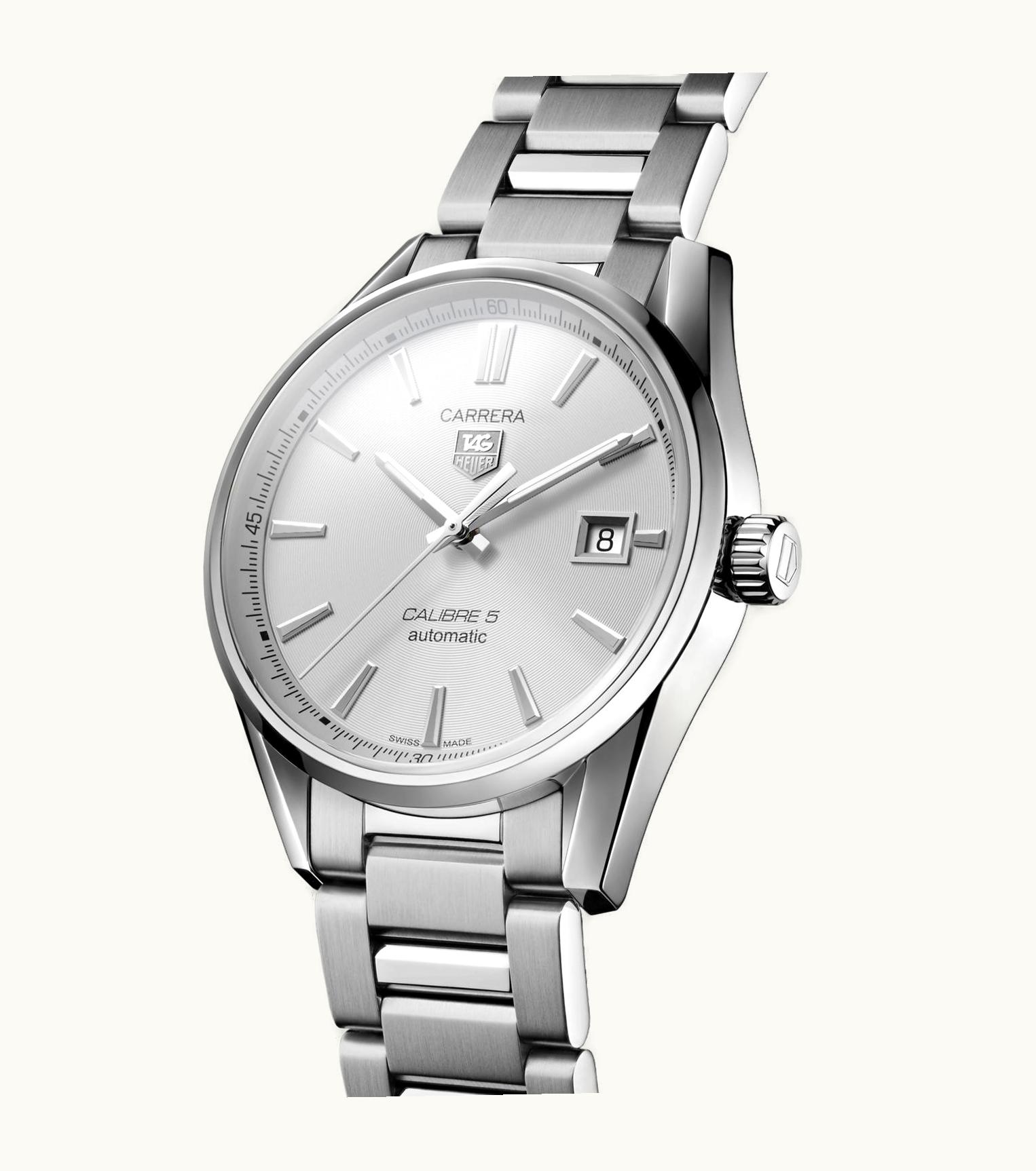 TAG Heuer Carrera Calibre 5 39 Stainless Steel / Silver / Bracelet