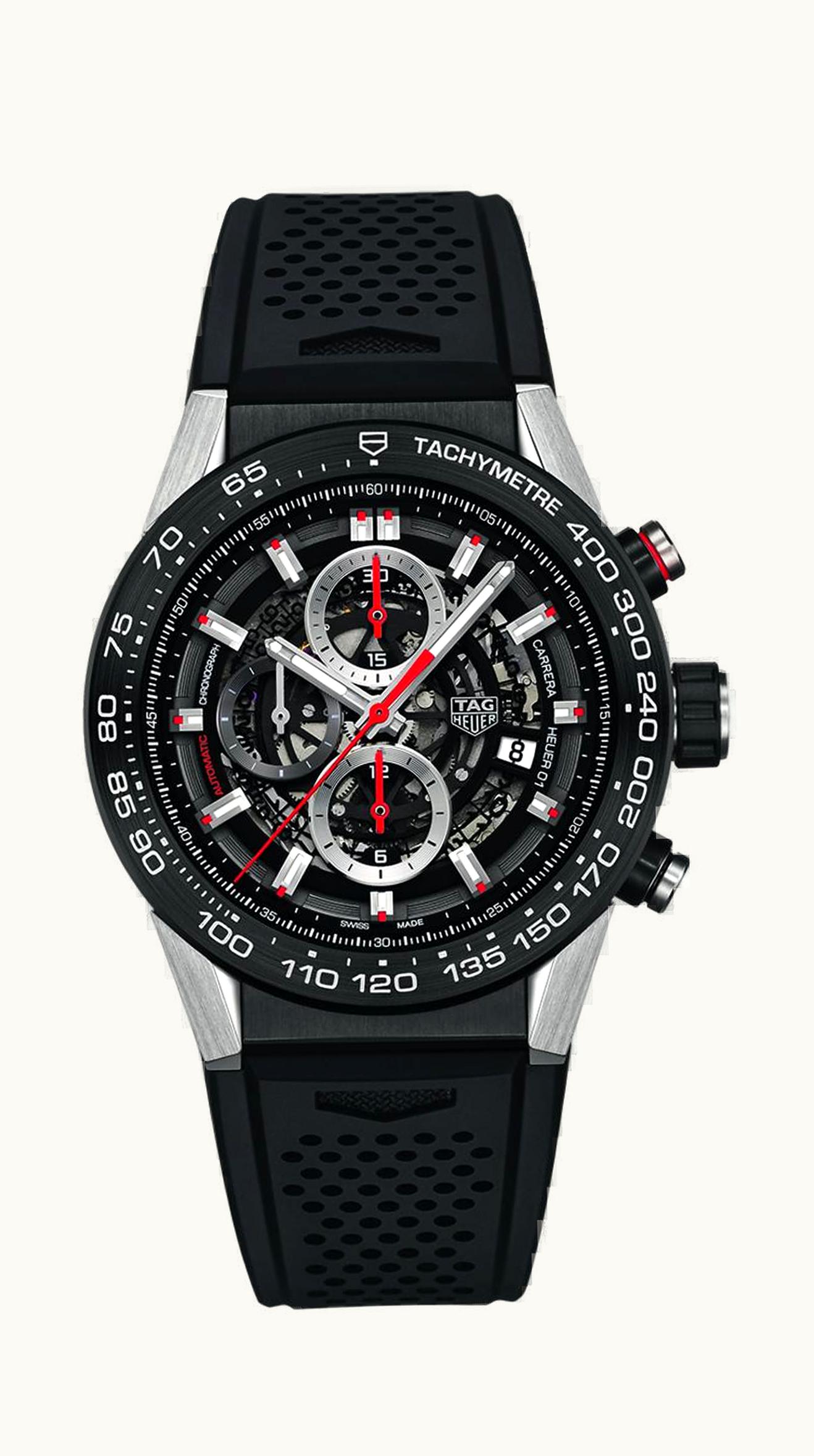 TAG Heuer Carrera Calibre Heuer 01 45 Stainless Steel / Skeleton / Rubber