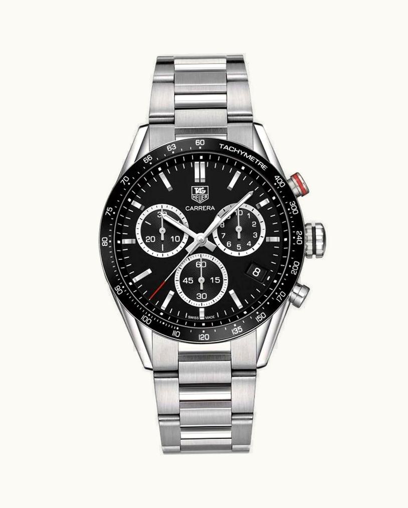 TAG Heuer Carrera Quartz 41 Stainless Steel / Black / Bracelet / Panamericana