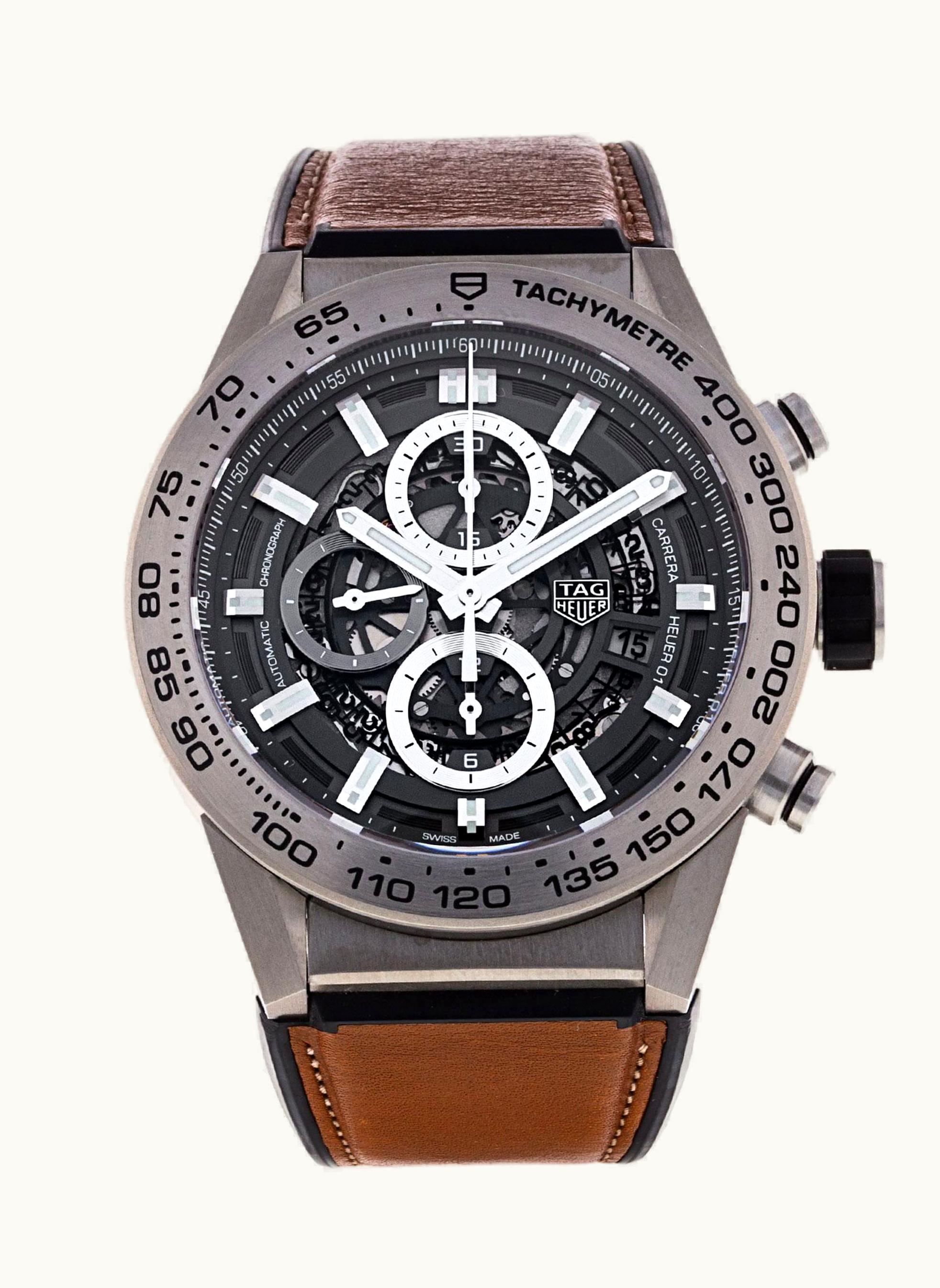 TAG Heuer Carrera Calibre Heuer 01 45 Titanium / Grey Phantom / Barenia