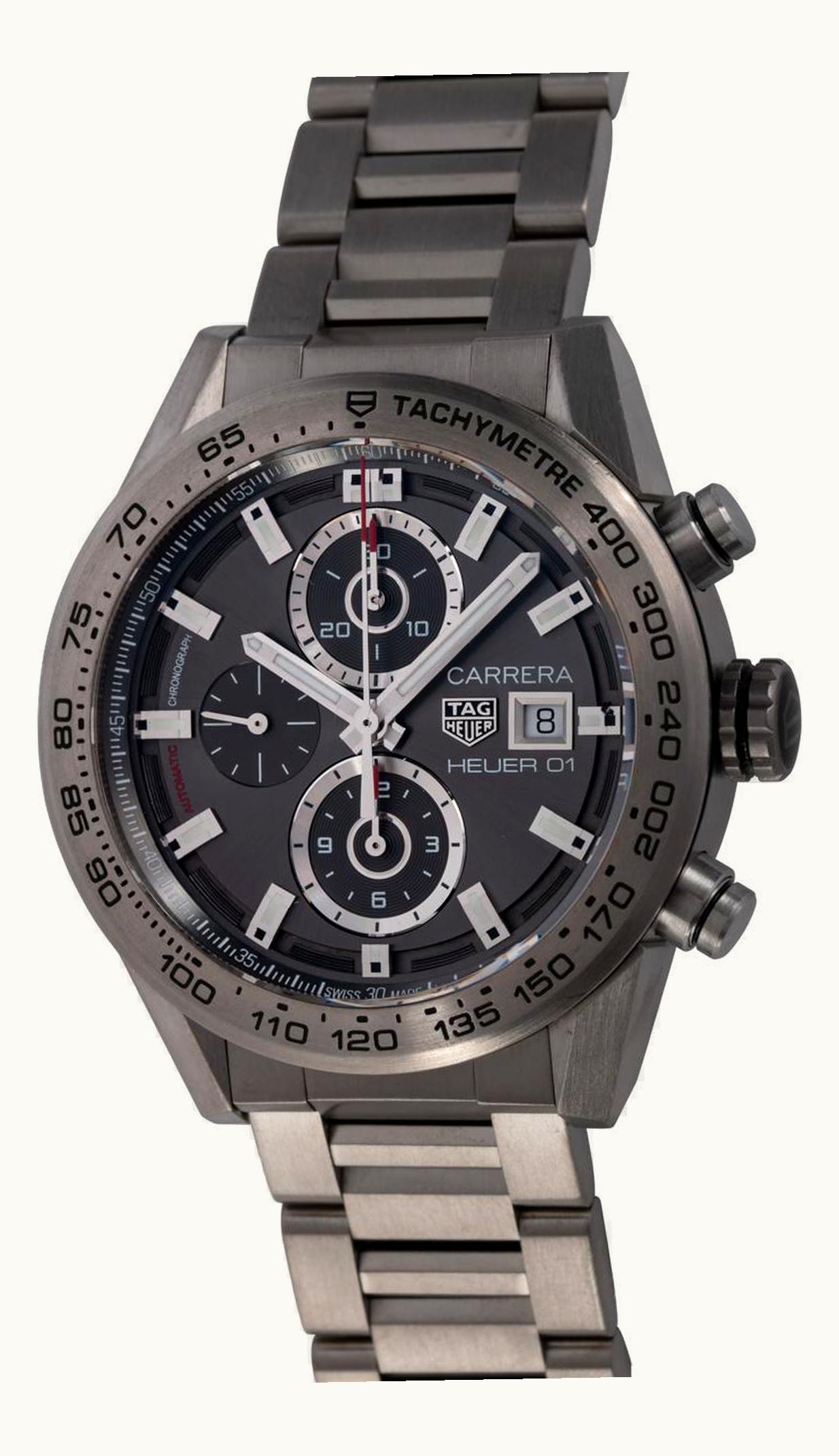 TAG Heuer Carrera Calibre Heuer 01 43 Titanium / Grey / Bracelet