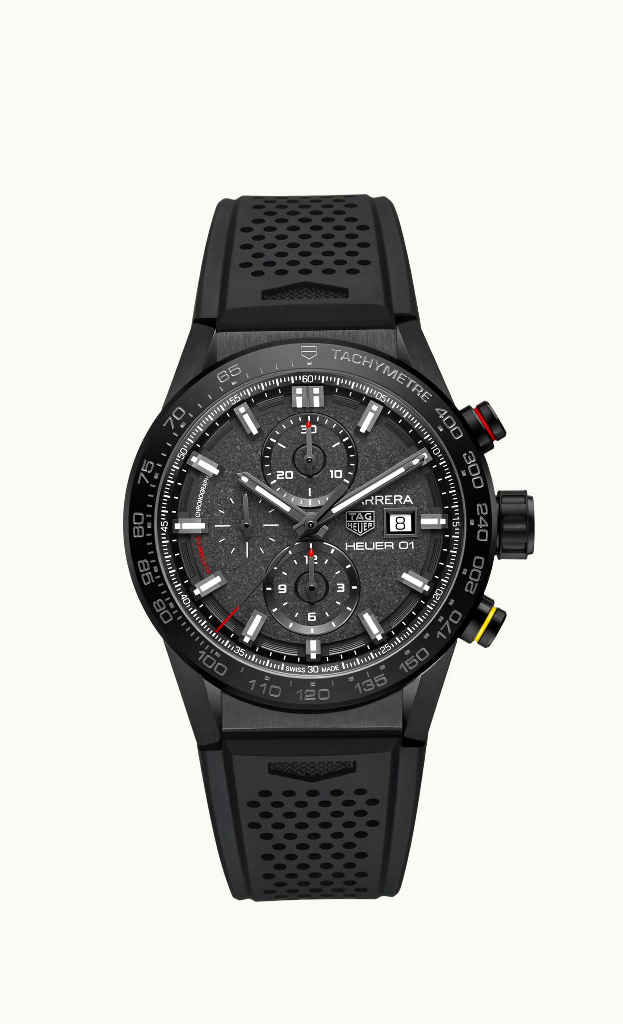 TAG Heuer Carrera Calibre Heuer 01 43 Stainless Steel / Black / Rubber / CLEP