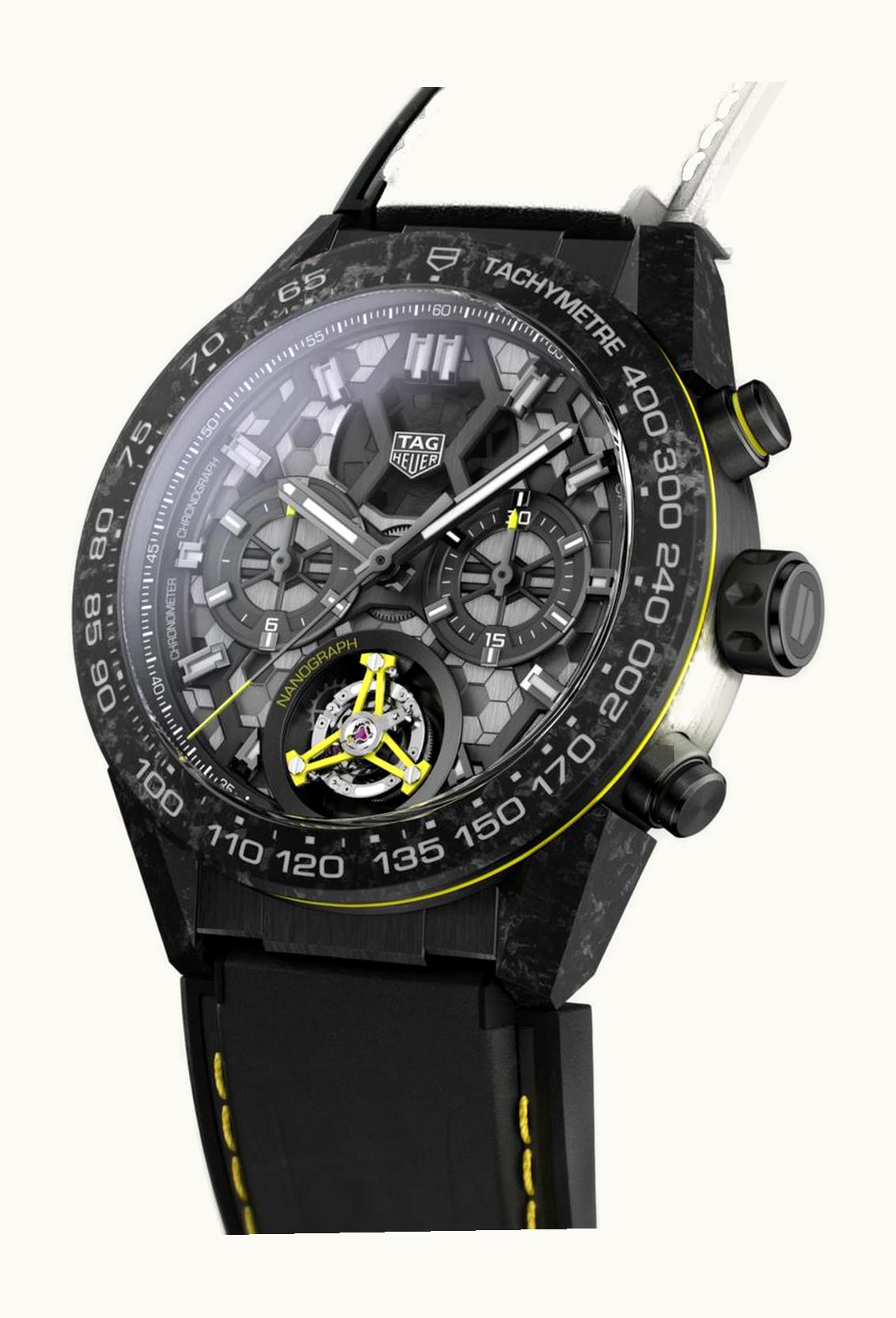 TAG Heuer Carrera Calibre Heuer 02T 45 Chronograph Tourbillon Titanium / Carbon / Nanograph