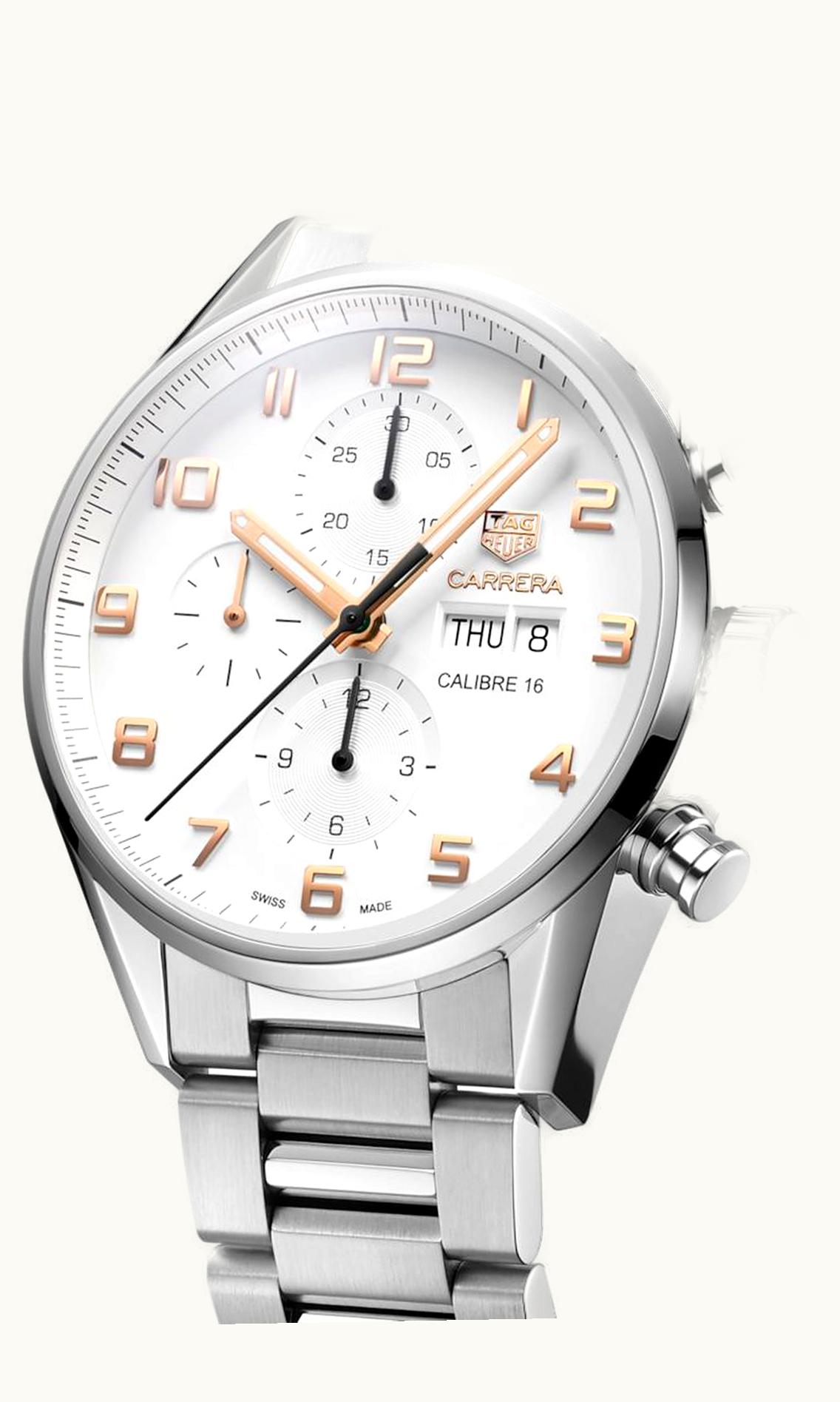 TAG Heuer Calibre 16 Day Date 43 Stainless Steel / Silver / Bracelet