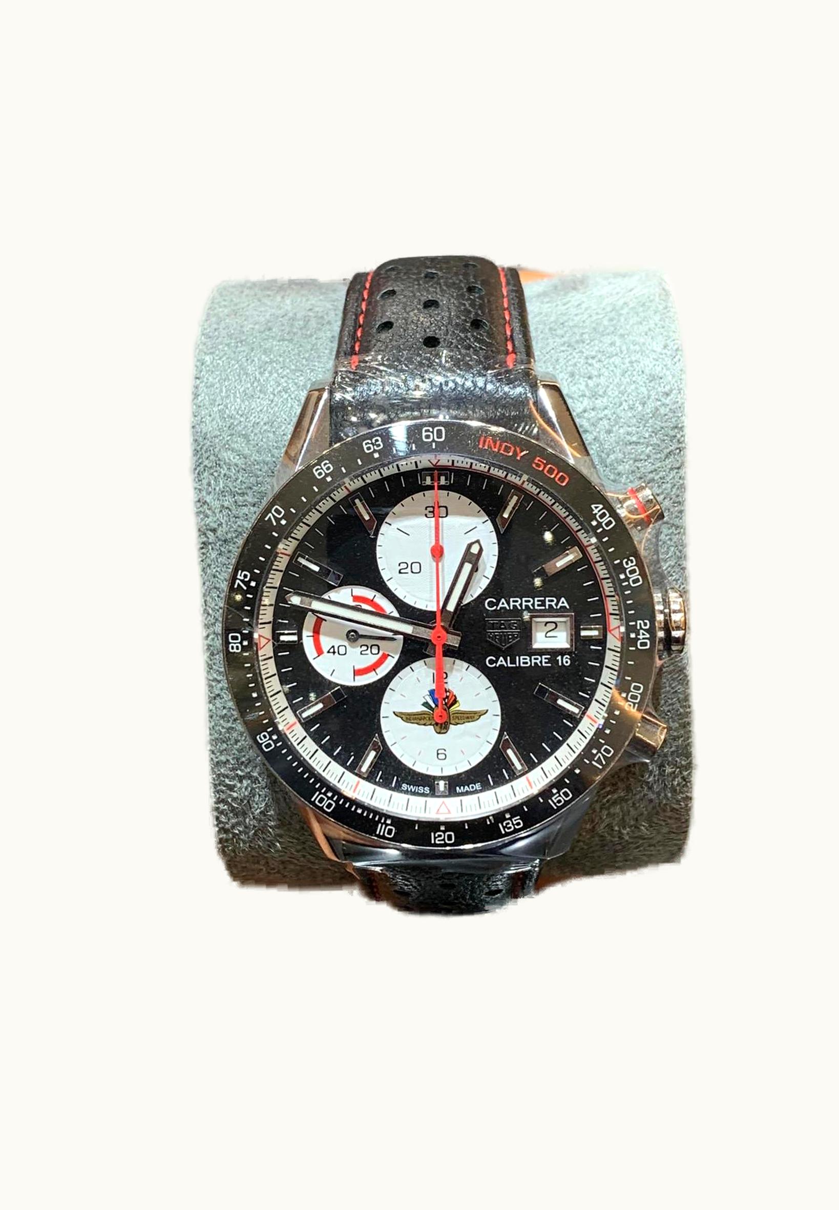 TAG Heuer Carrera Calibre 16 41 Stainless Steel / Black Retro / Calf