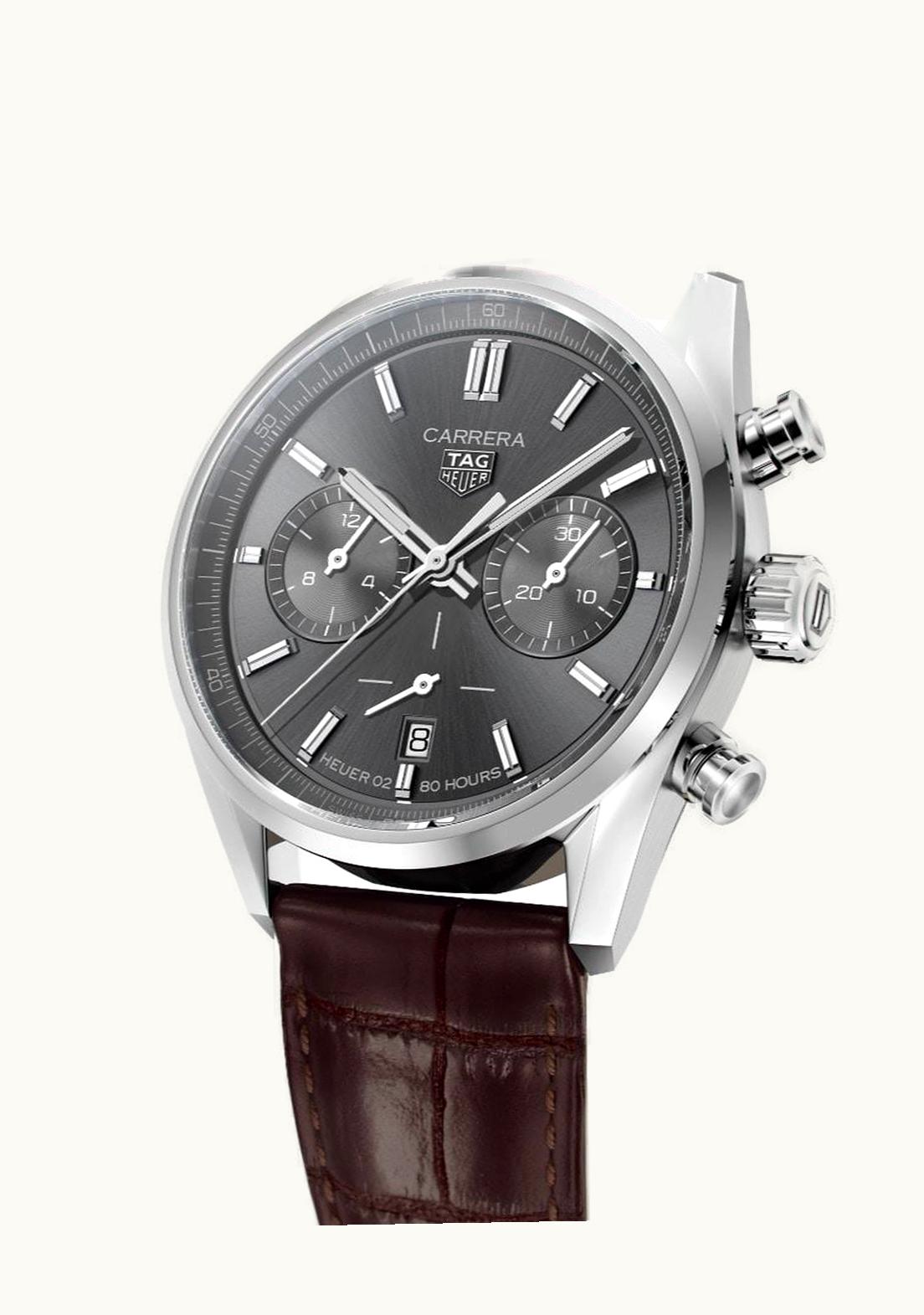 TAG Heuer Carrera Calibre Heuer 02 42 Stainless Steel / Grey / Strap