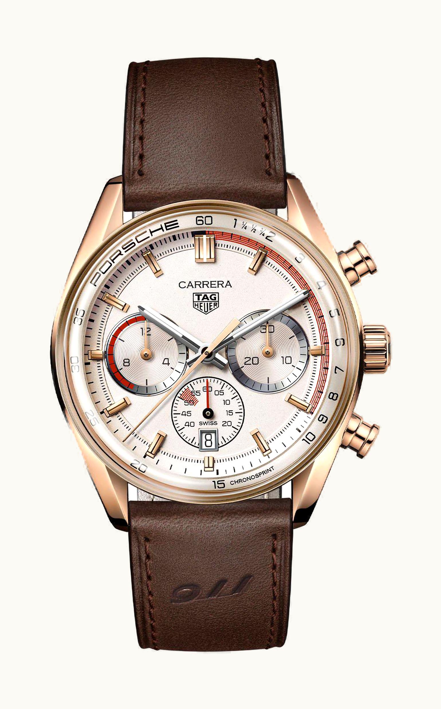TAG Heuer Carrera Chronosprint Glass Box 42 Rose Gold / Porsche 2023