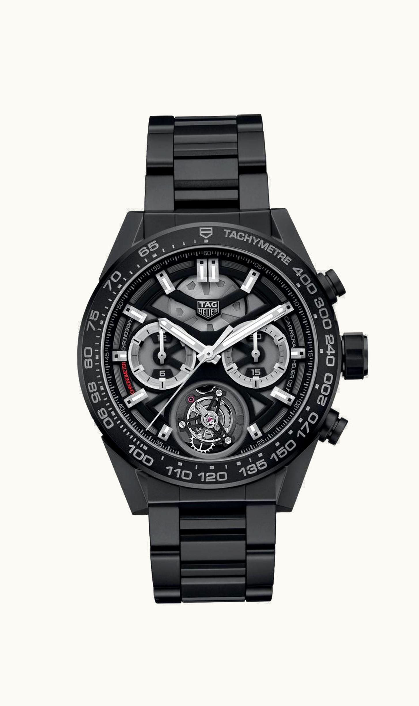 TAG Heuer Carrera Calibre Heuer 02T 45 Chronograph Tourbillon Titanium / Stainless Steel / Diamond / Yoshida