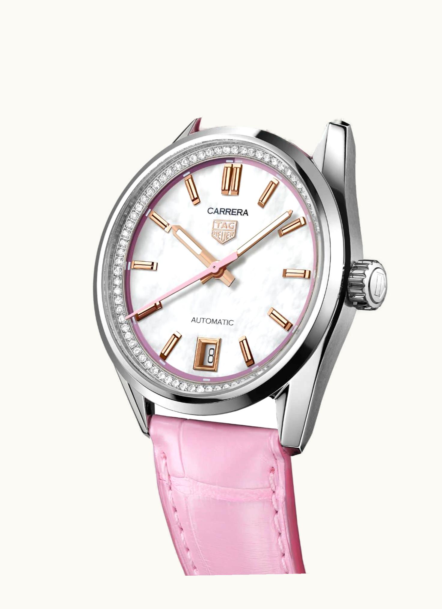 TAG Heuer Carrera Date 36 Stainless Steel / MOP - Diamond