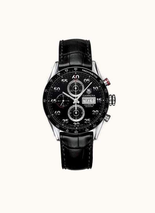 TAG Heuer Carrera Calibre 16 Day Date 43 Stainless Steel / Black / Alligator