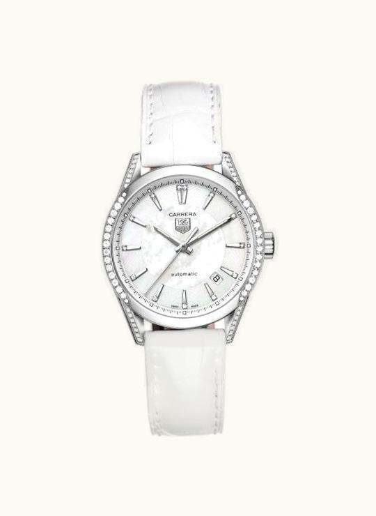 TAG Heuer Carrera Calibre 5 36 Stainless Steel / Diamond / MOP / Alligator