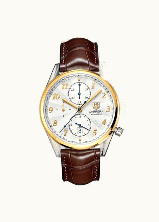 TAG Heuer Carrera Calibre 16 41 Heritage Stainless Steel / Yellow Gold / Silver / Alligator