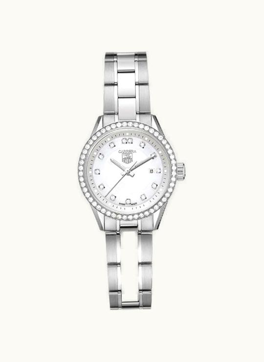 TAG Heuer Carrera Quartz 27 Stainless Steel / Diamond / MOP - Diamond / Bracelet
