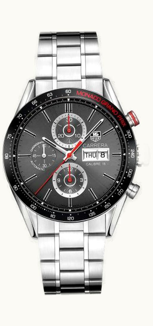 TAG Heuer Carrera Calibre 16 Day Date 43 Stainless Steel / Grey / Monaco Grand Prix