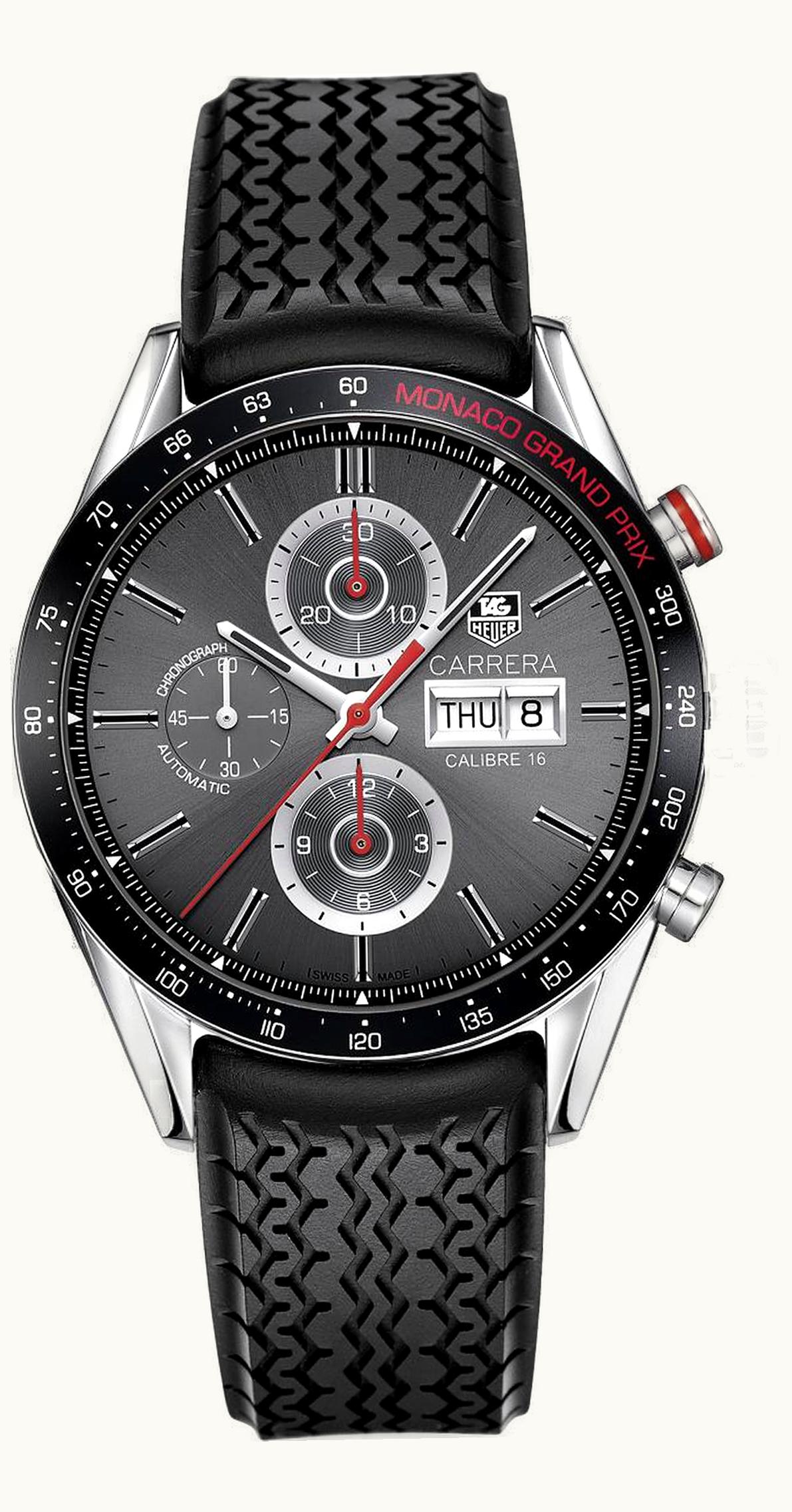 TAG Heuer Carrera Calibre 16 Day Date 43 Stainless Steel / Grey / Monaco Grand Prix