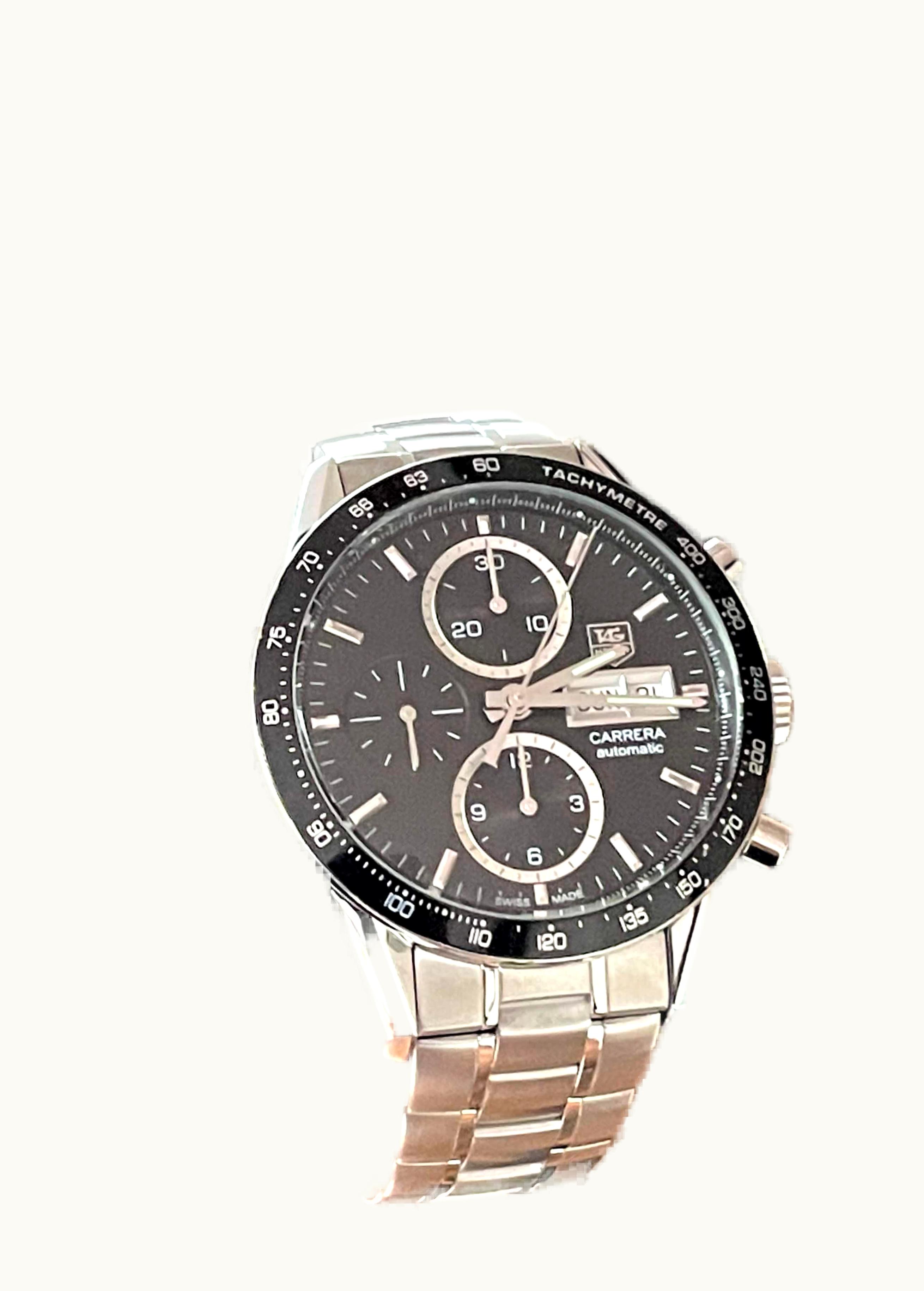 TAG Heuer Carrera Calibre 16 Day Date 41 Stainless Steel / Black / Bracelet