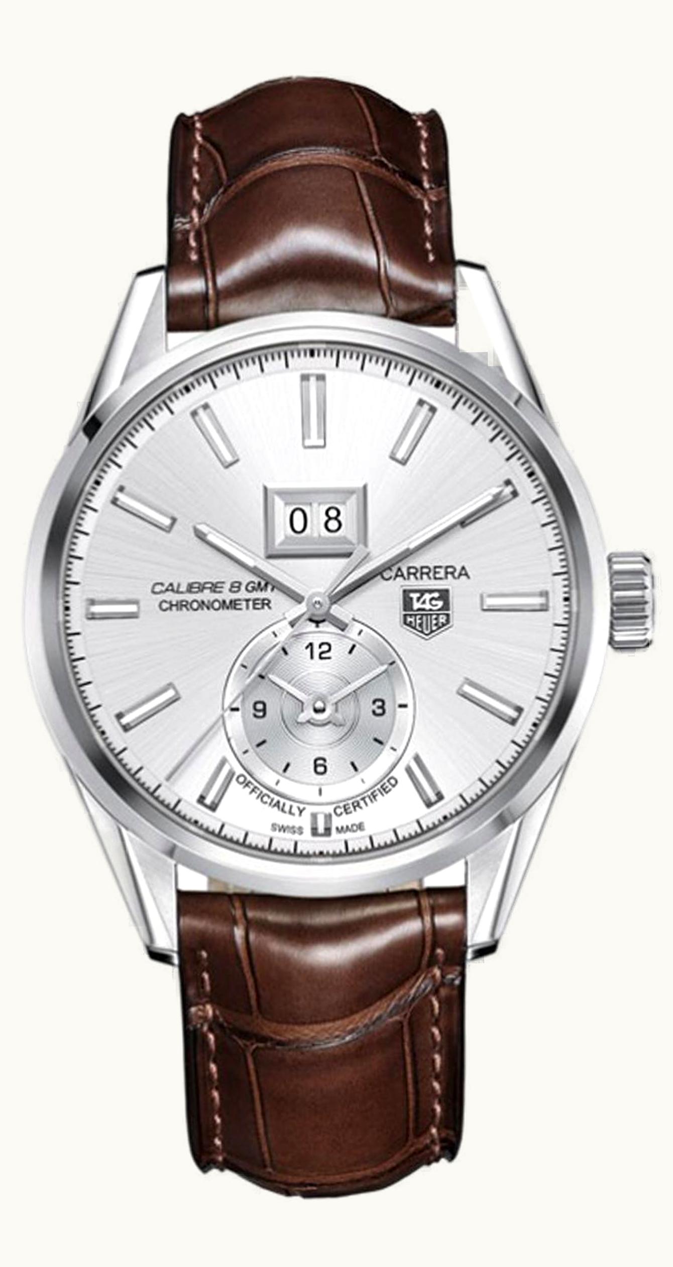 TAG Heuer Carrera Calibre 8 41 Stainless Steel / Silver / Alligator