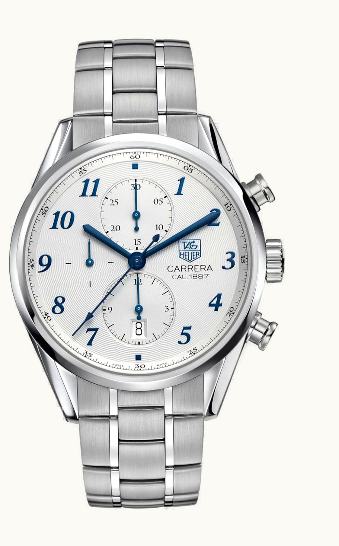 TAG Heuer Carrera Calibre 1887 41 Stainless Steel / Silver - Heritage / Bracelet