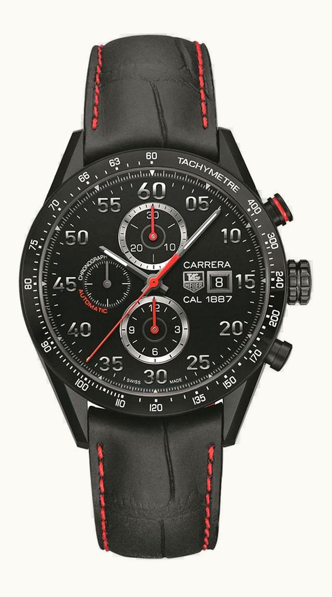 TAG Heuer Carrera Calibre 1887 43 Titanium / Black / Alligator / Racing