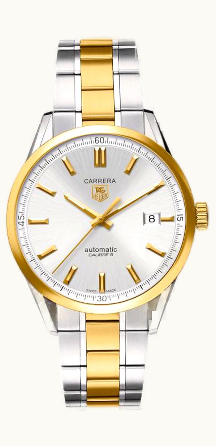 TAG Heuer Carrera Calibre 5 39 Stainless Steel / Yellow Gold / Silver / Bracelet