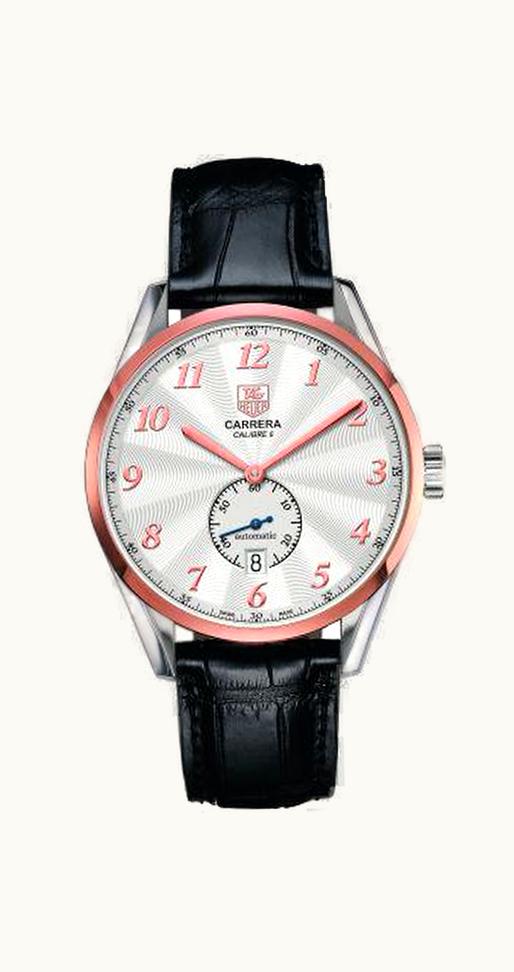 TAG Heuer Carrera Calibre 6 39 Heritage Stainless Steel / Rose Gold / Silver / Alligator