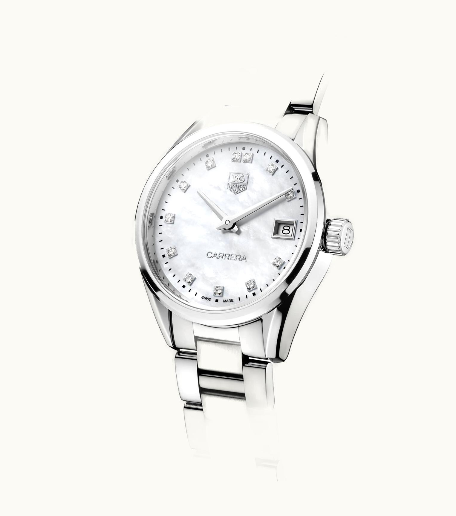 TAG Heuer Carrera Lady Quartz 32 Stainless Steel / MOP - Diamond / Bracelet