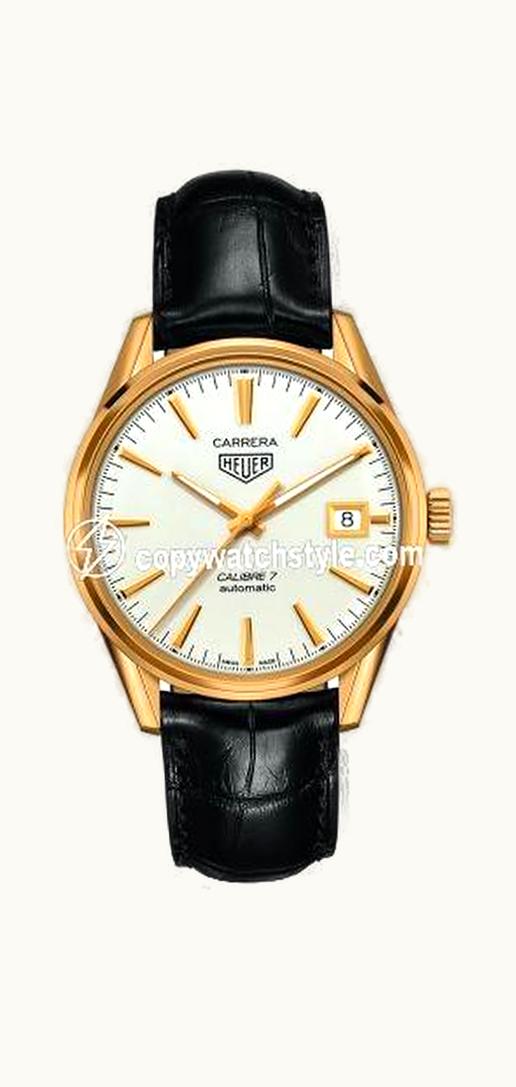 TAG Heuer Carrera Calibre 7 39 Yellow Gold / Silver / Alligator