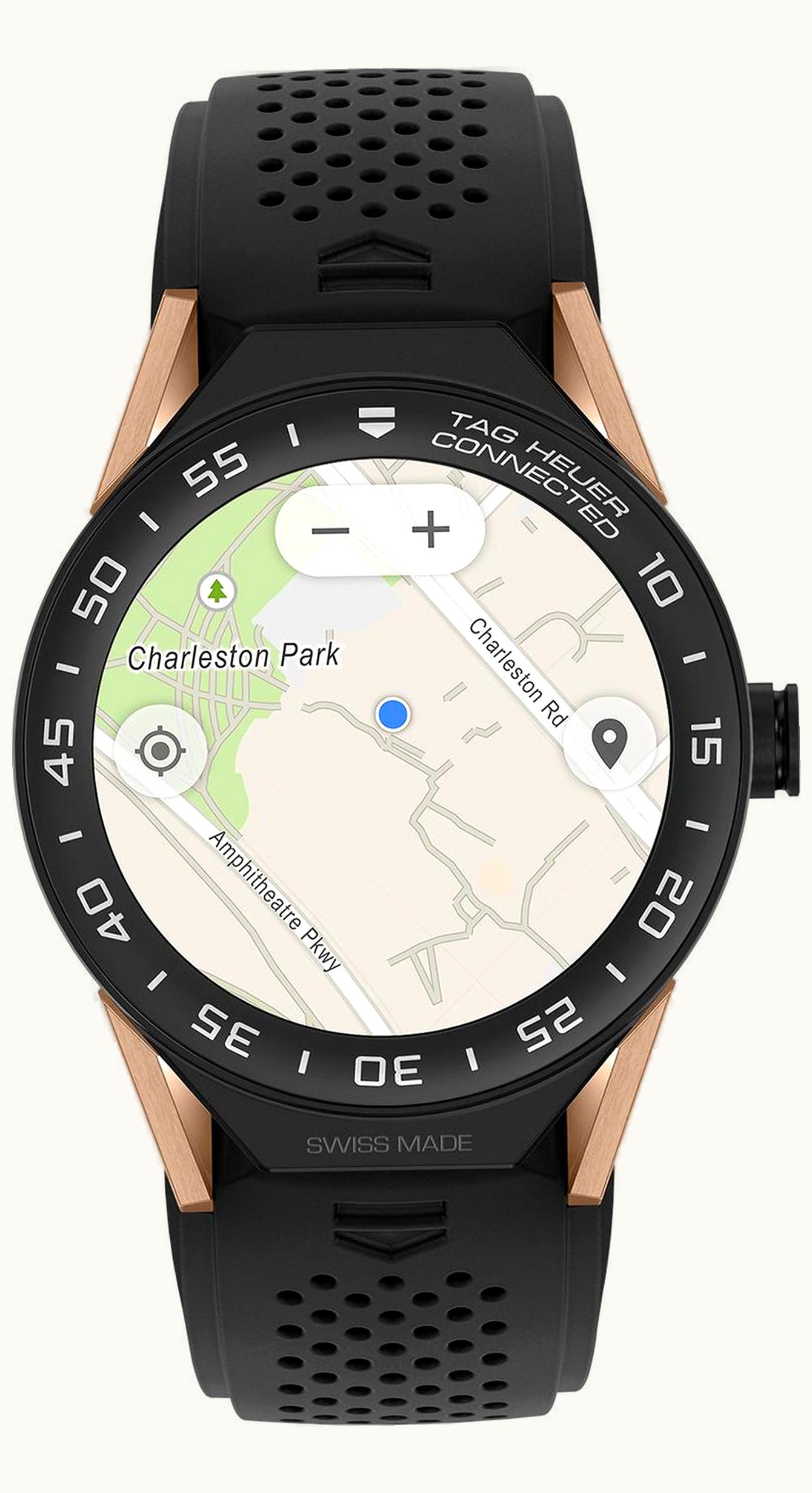 TAG Heuer Carrera Connected Modular 45 Black Titanium / Rose Gold / Ceramic / Black Rubber