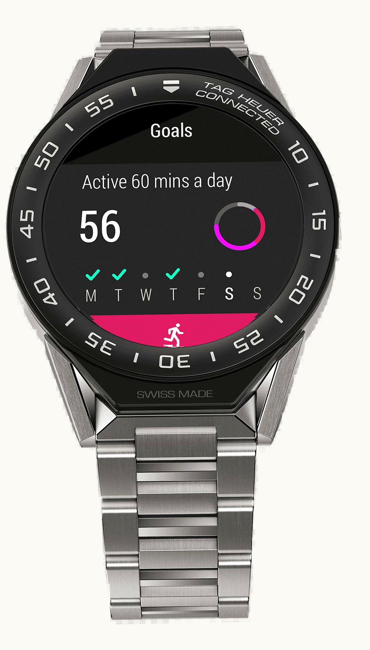 TAG Heuer Carrera Connected Modular 45 Titanium / Diamond / Black Calf