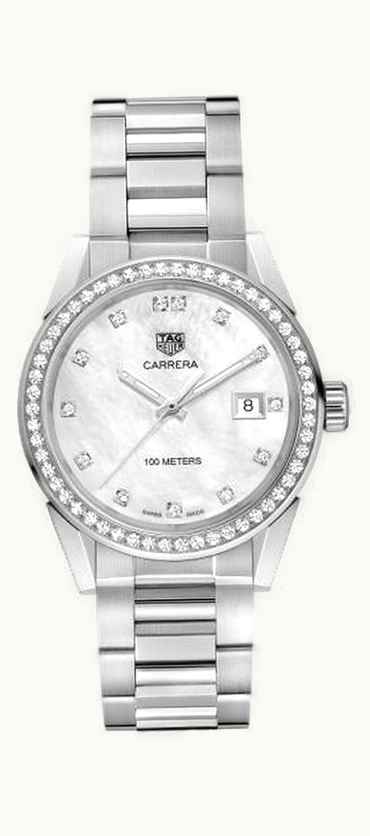 TAG Heuer Carrera Connected Modular 45 Titanium / Diamond Lugs / Diamond / Red Rubber