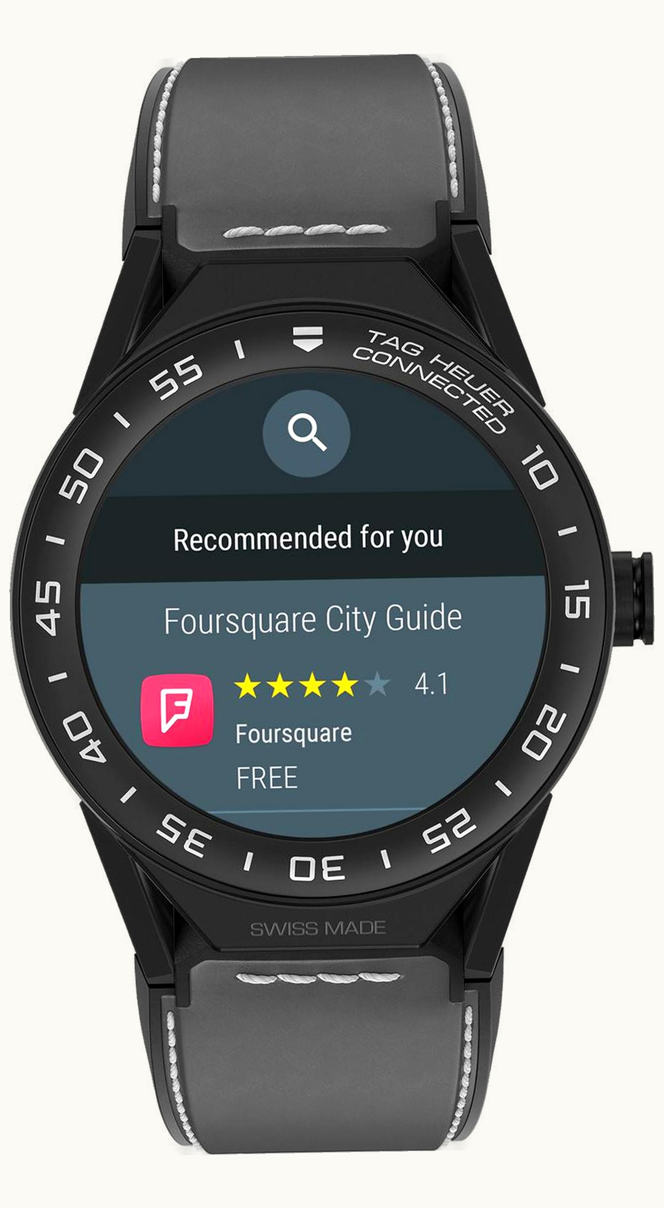 TAG Heuer Carrera Connected Modular 45 Black Titanium / Blue Ceramic / Grey Calfskin