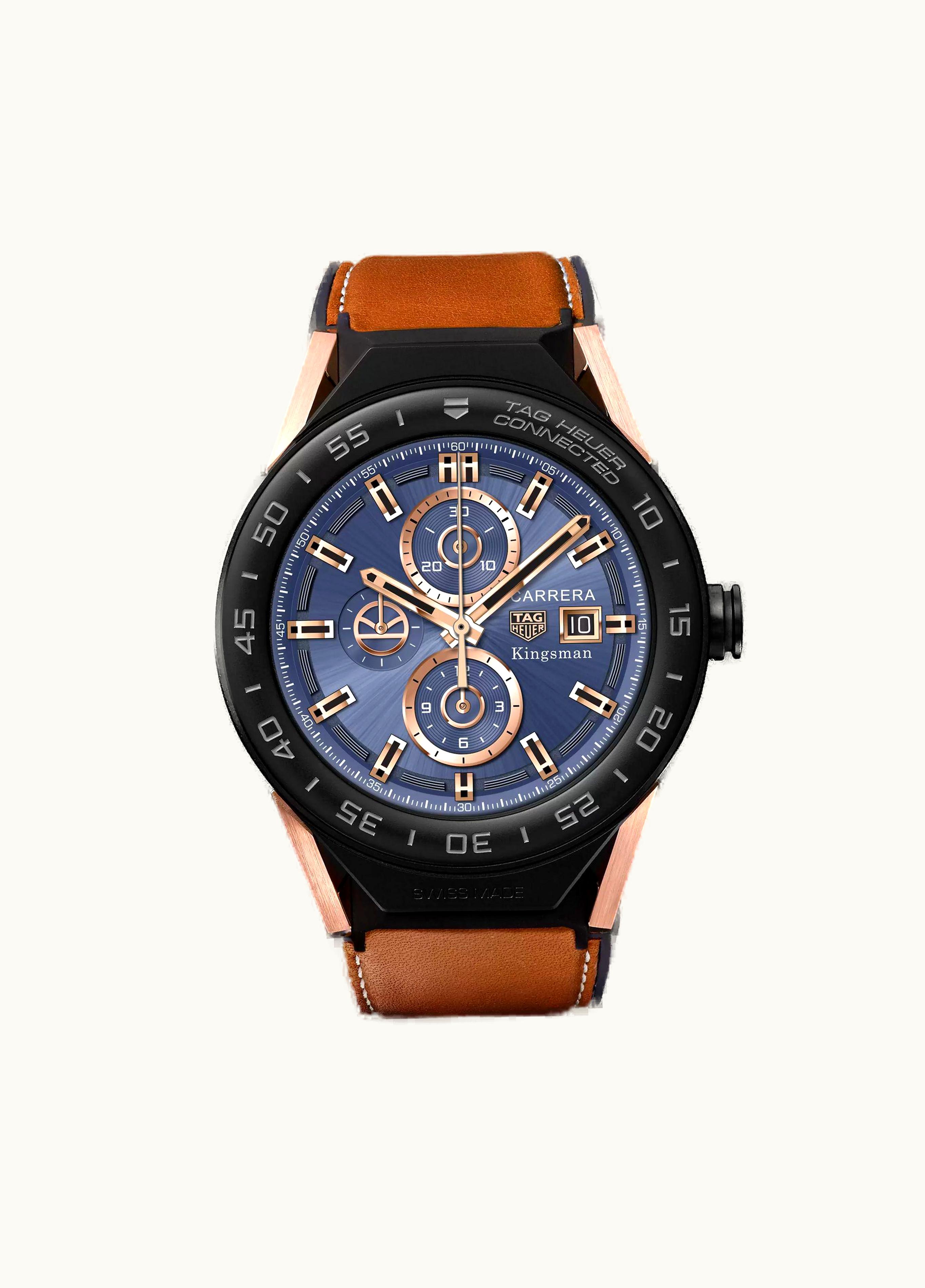 TAG Heuer Carrera Connected Modular 45 Black Titanium / Rose Gold / White Rubber