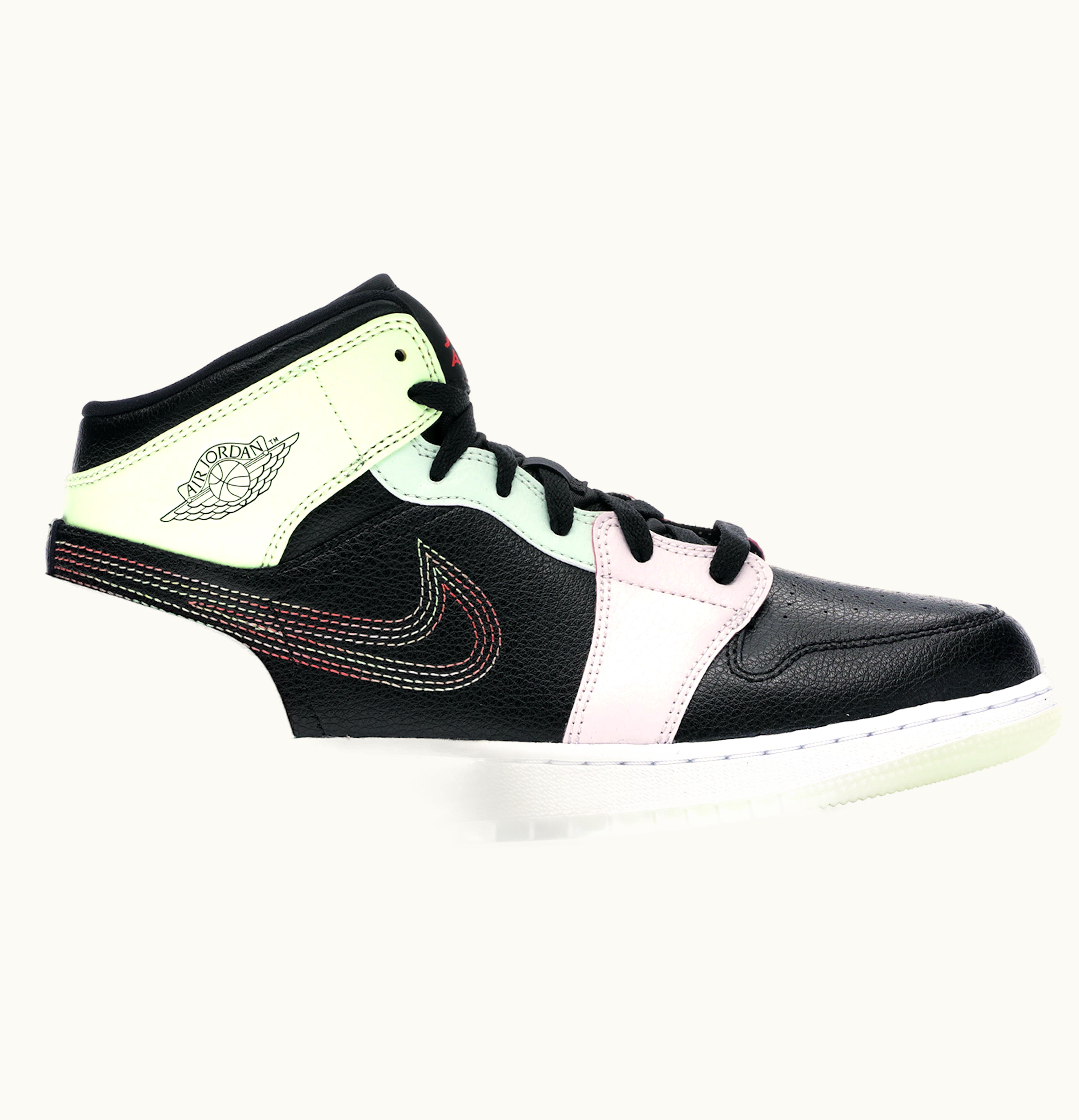 Jordan Air Jordan 1 Mid Glow In The Dark GS