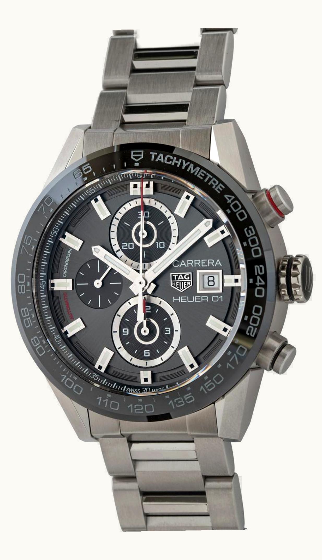 TAG Heuer Carrera Calibre Heuer 01 43 Stainless Steel / Grey / Bracelet