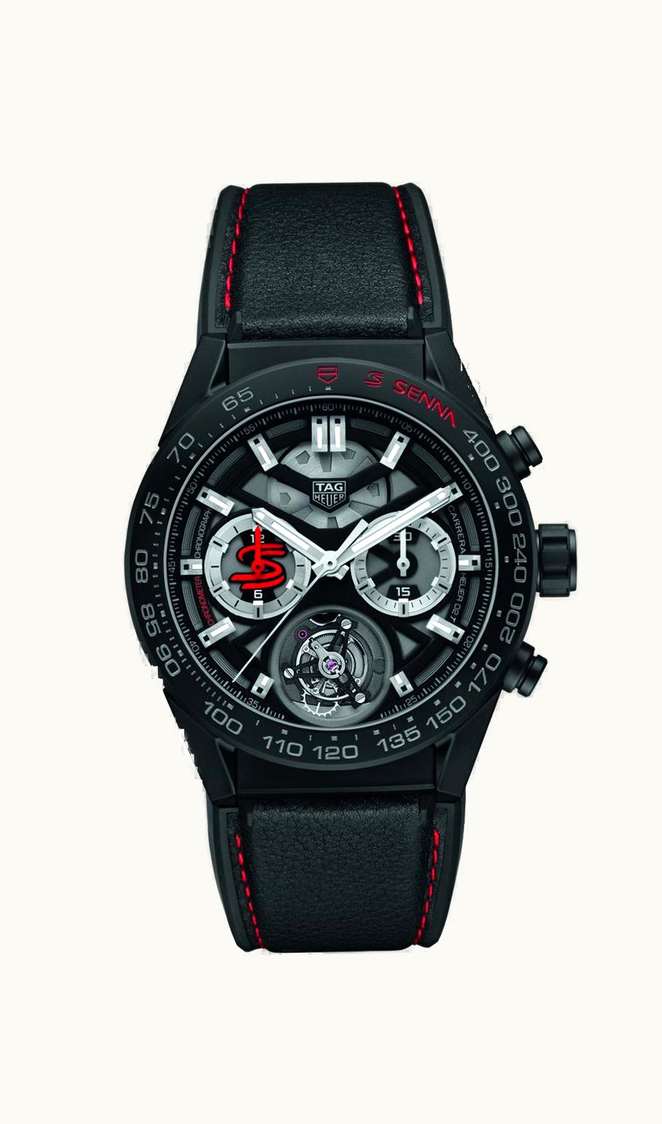 TAG Heuer Carrera Calibre Heuer 02T 45 Chronograph Tourbillon Ceramic / Calf / Ayrton Senna