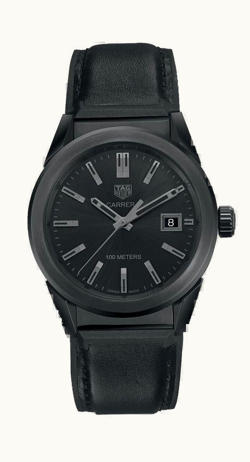 TAG Heuer Carrera Quartz 36 Stainless Steel PVD / Black / Calf
