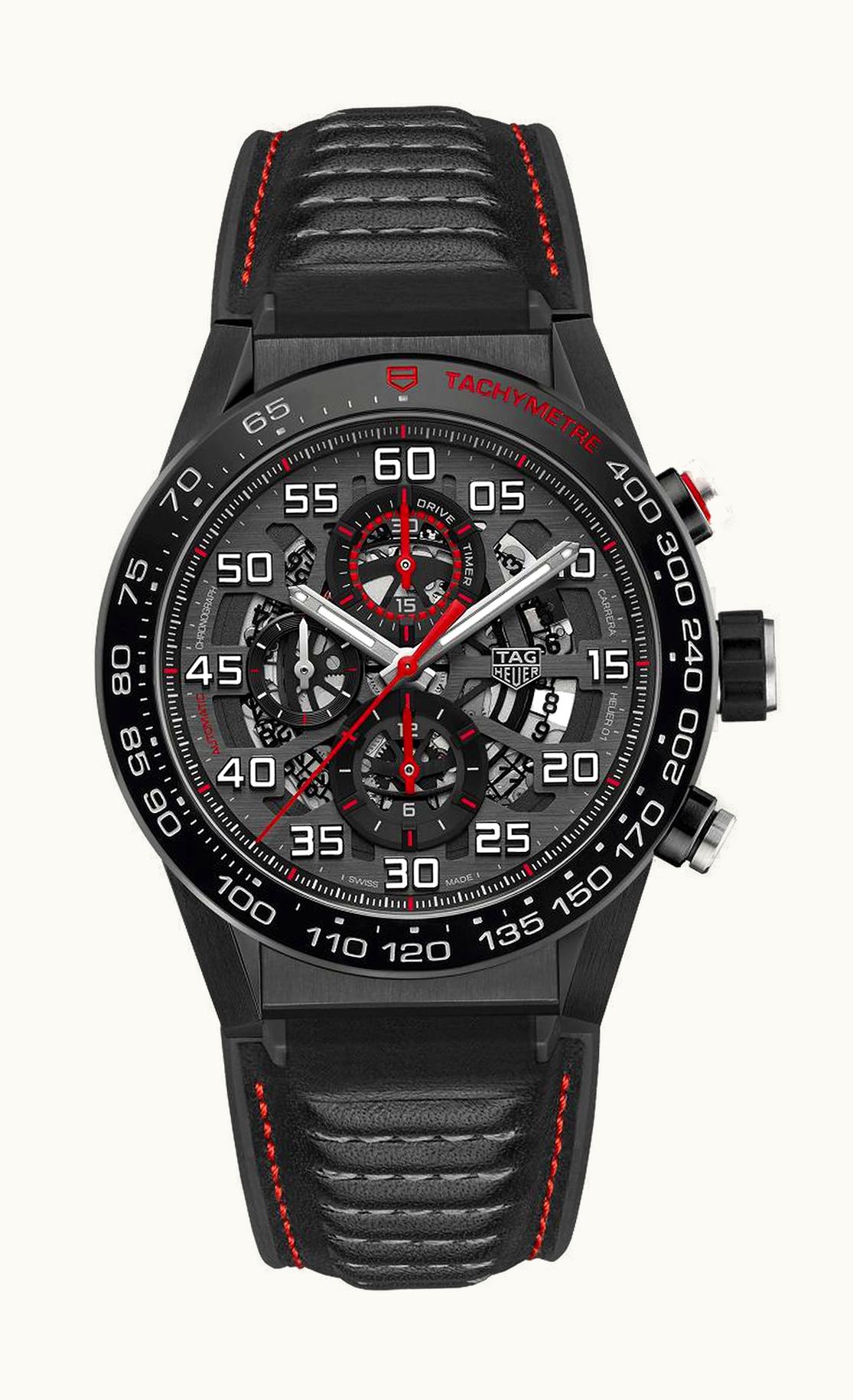 TAG Heuer Carrera Calibre Heuer 01 45 Stainless Steel / Skeleton / Calf