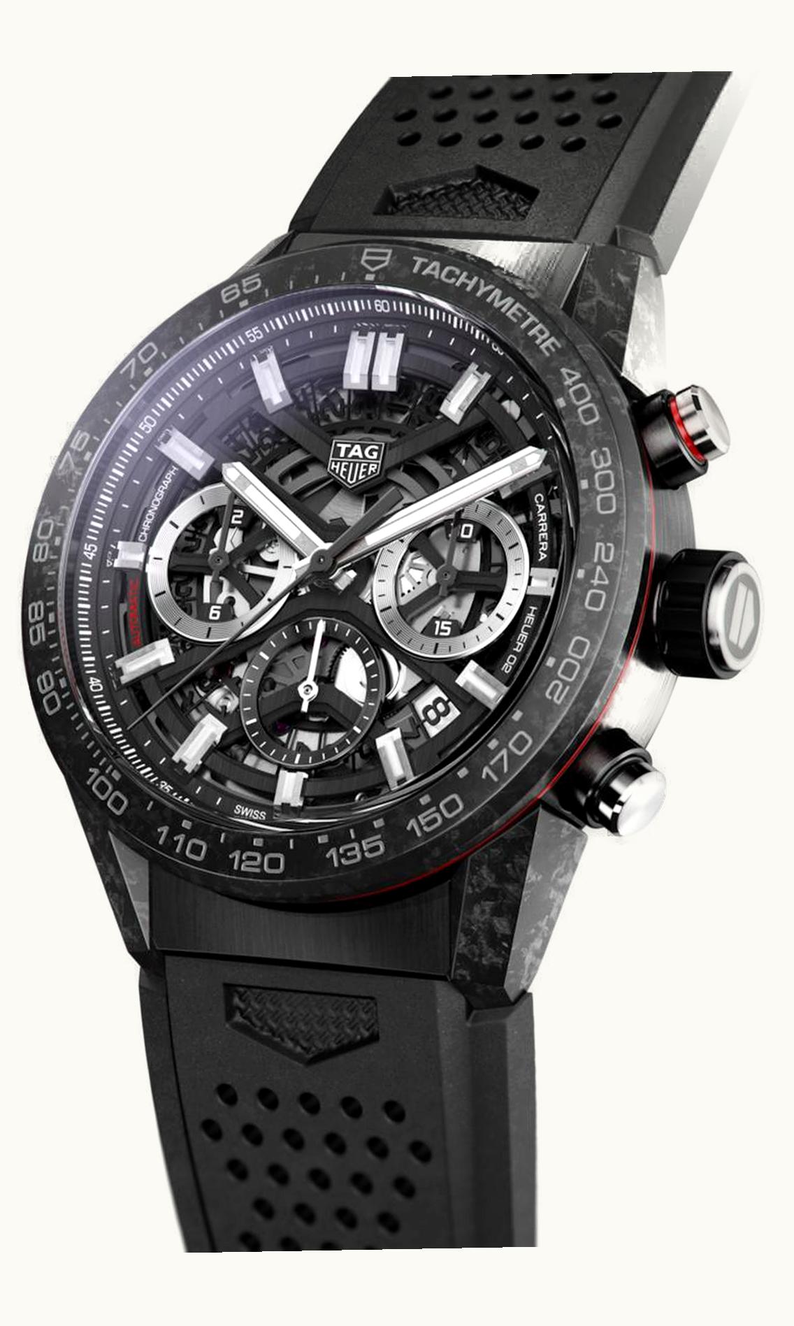 TAG Heuer Carrera Calibre Heuer 02 43 Carbon / Skeleton / Rubber