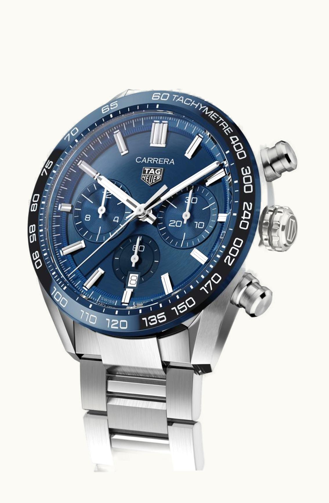 TAG Heuer Carrera Calibre Heuer 02 44 Stainless Steel / Blue / Bracelet