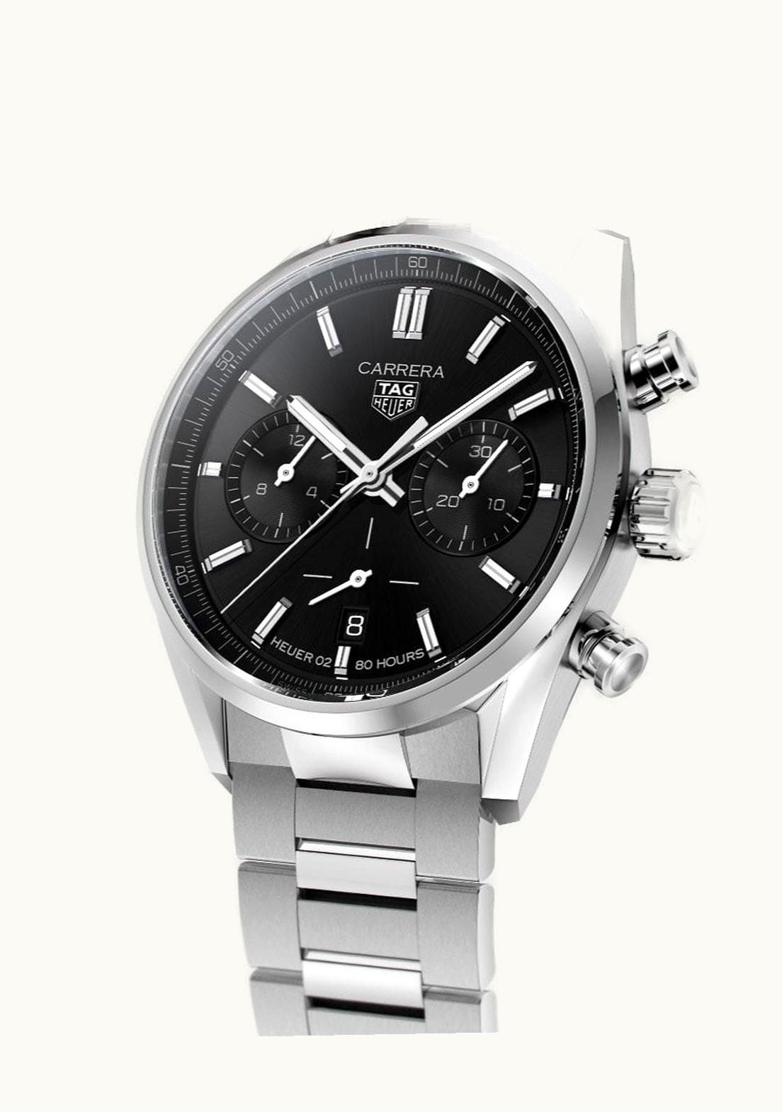 TAG Heuer Carrera Calibre Heuer 02 42 Stainless Steel / Black / Bracelet