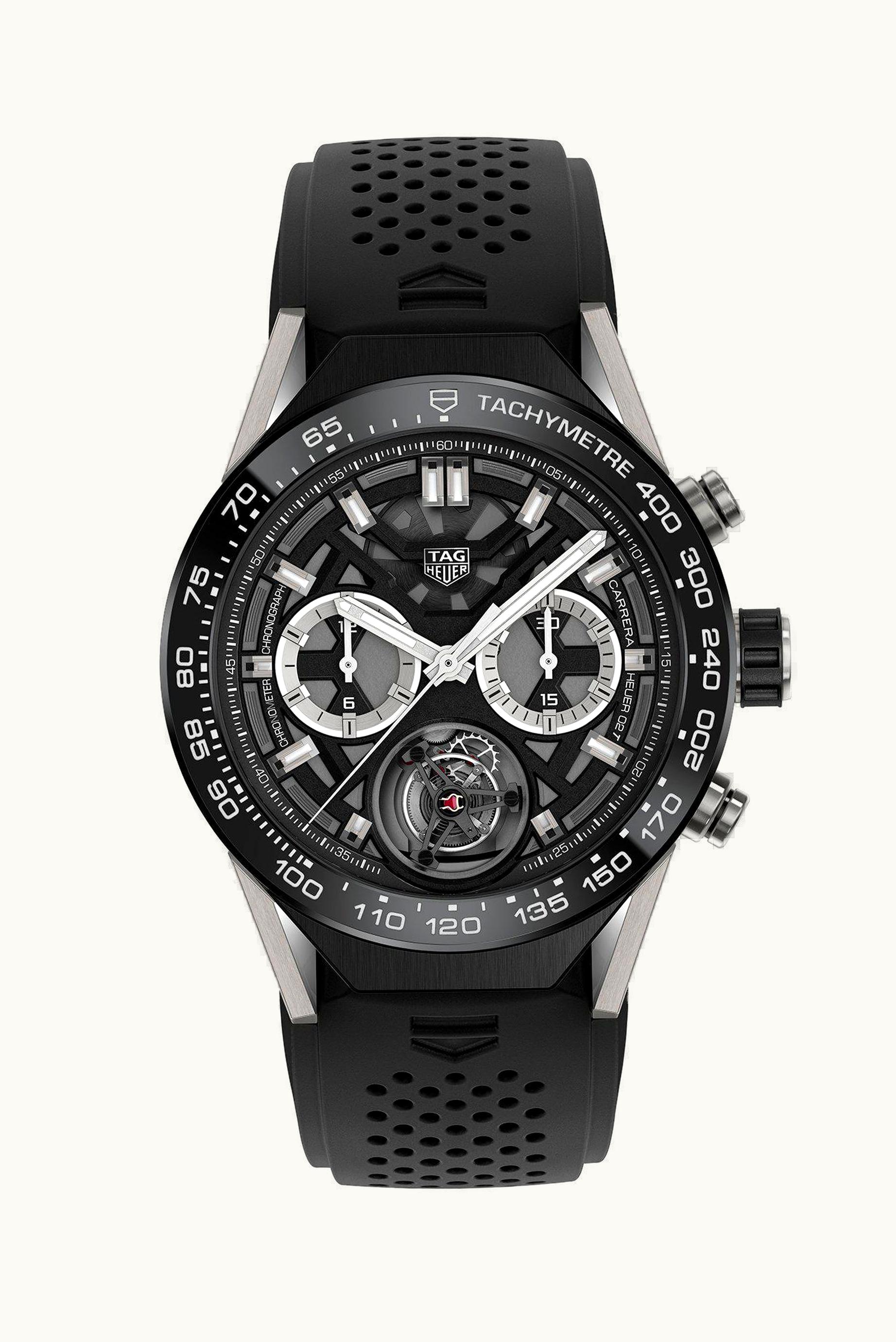 TAG Heuer Carrera Connected Modular 45 Black Titanium / Ceramic / Grey Calfskin