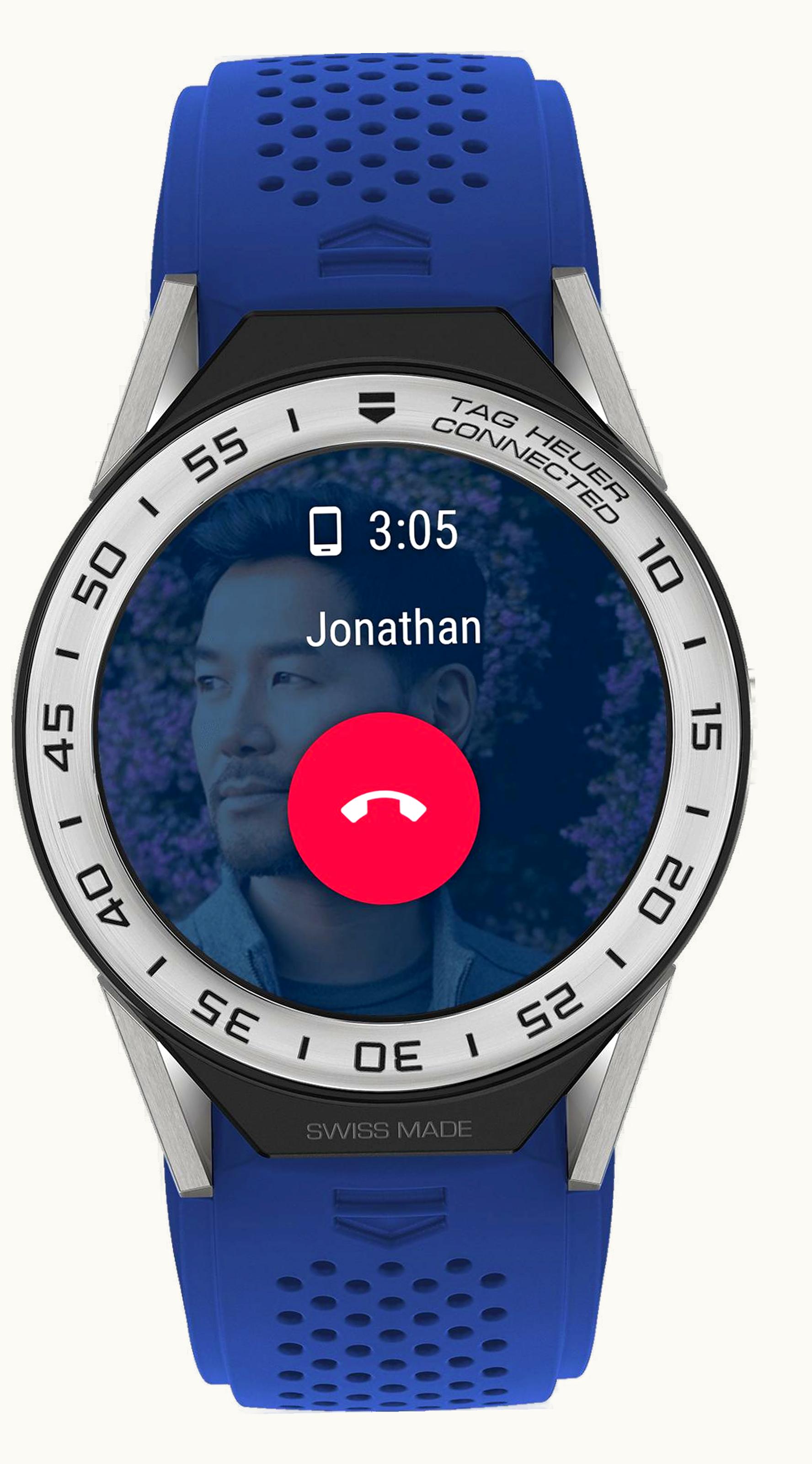 TAG Heuer Carrera Connected Modular 45 Titanium / Stainless Steel / White Rubber